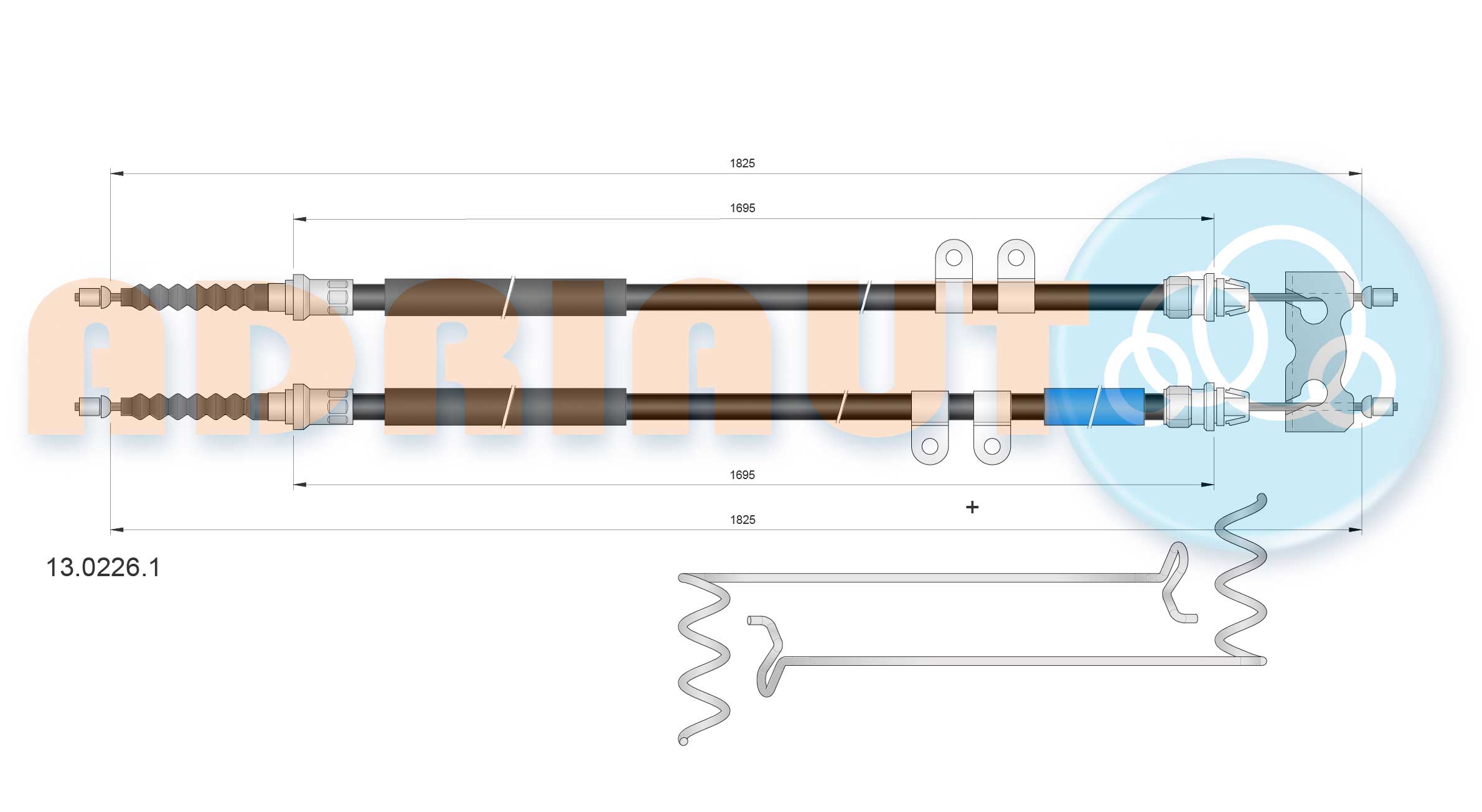Handremkabel Adriauto 13.0226.1