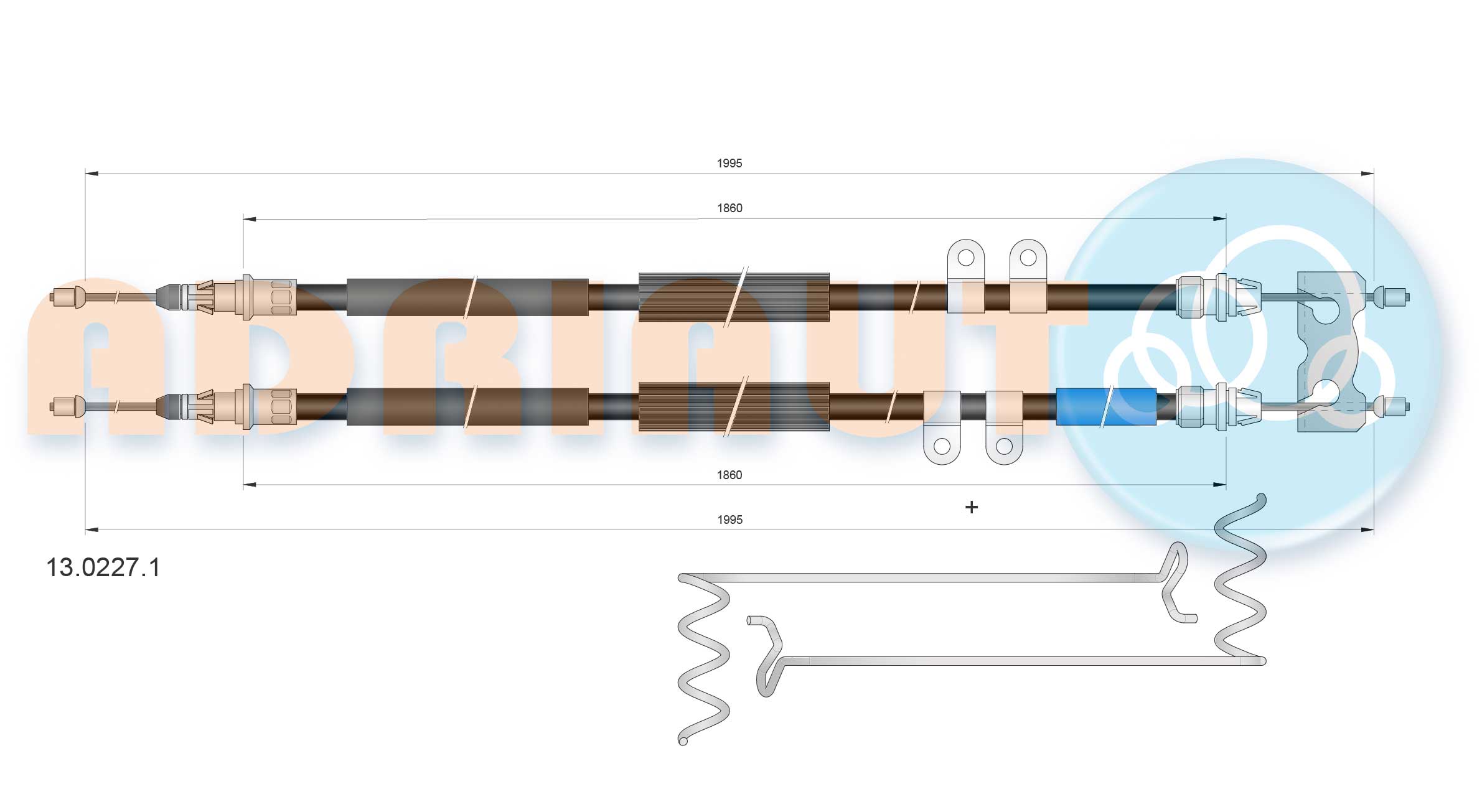 Handremkabel Adriauto 13.0227.1