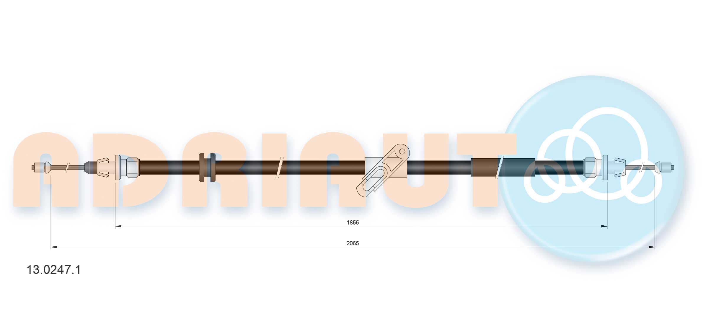 Handremkabel Adriauto 13.0247.1