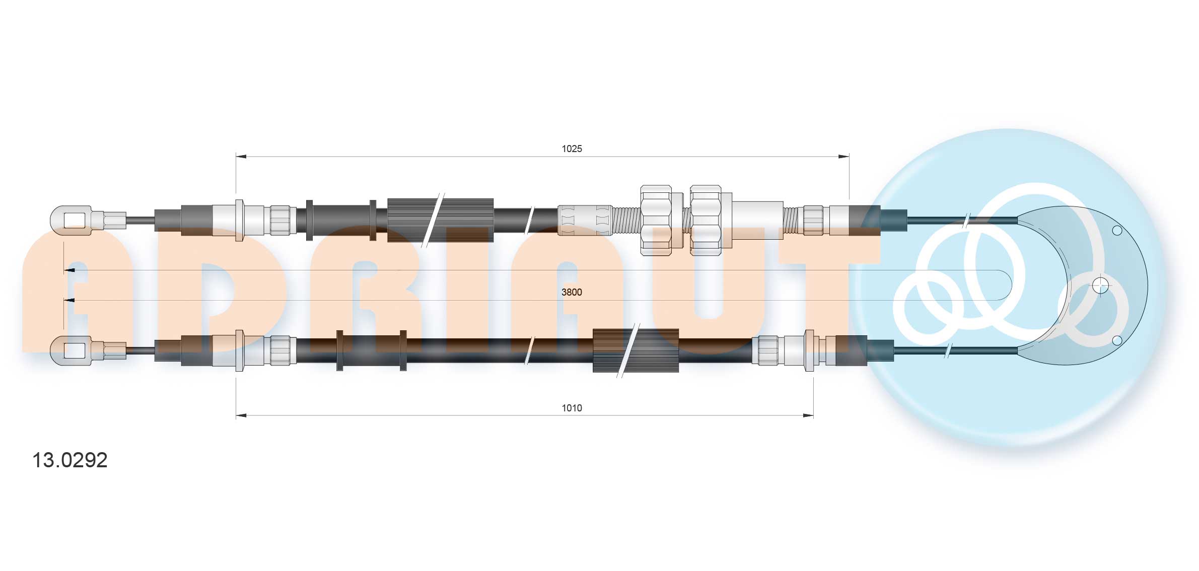 Handremkabel Adriauto 13.0292
