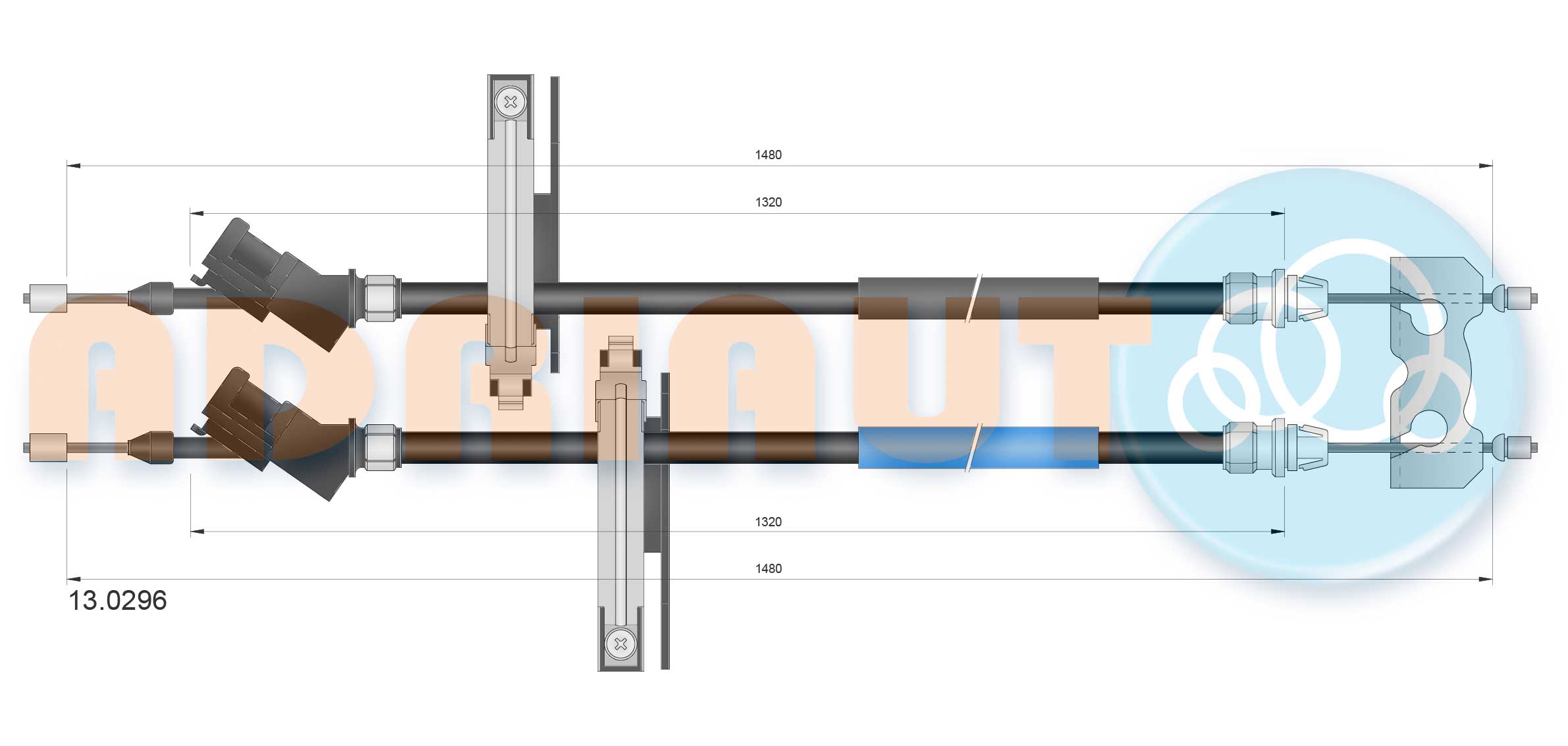 Handremkabel Adriauto 13.0296