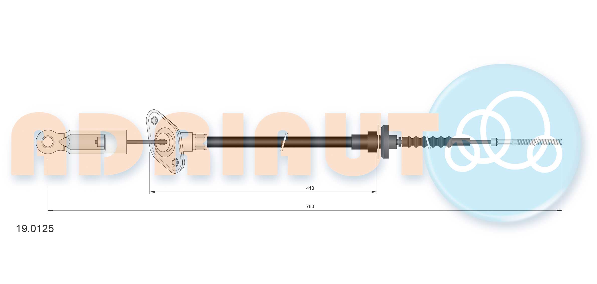 Koppelingskabel Adriauto 19.0125