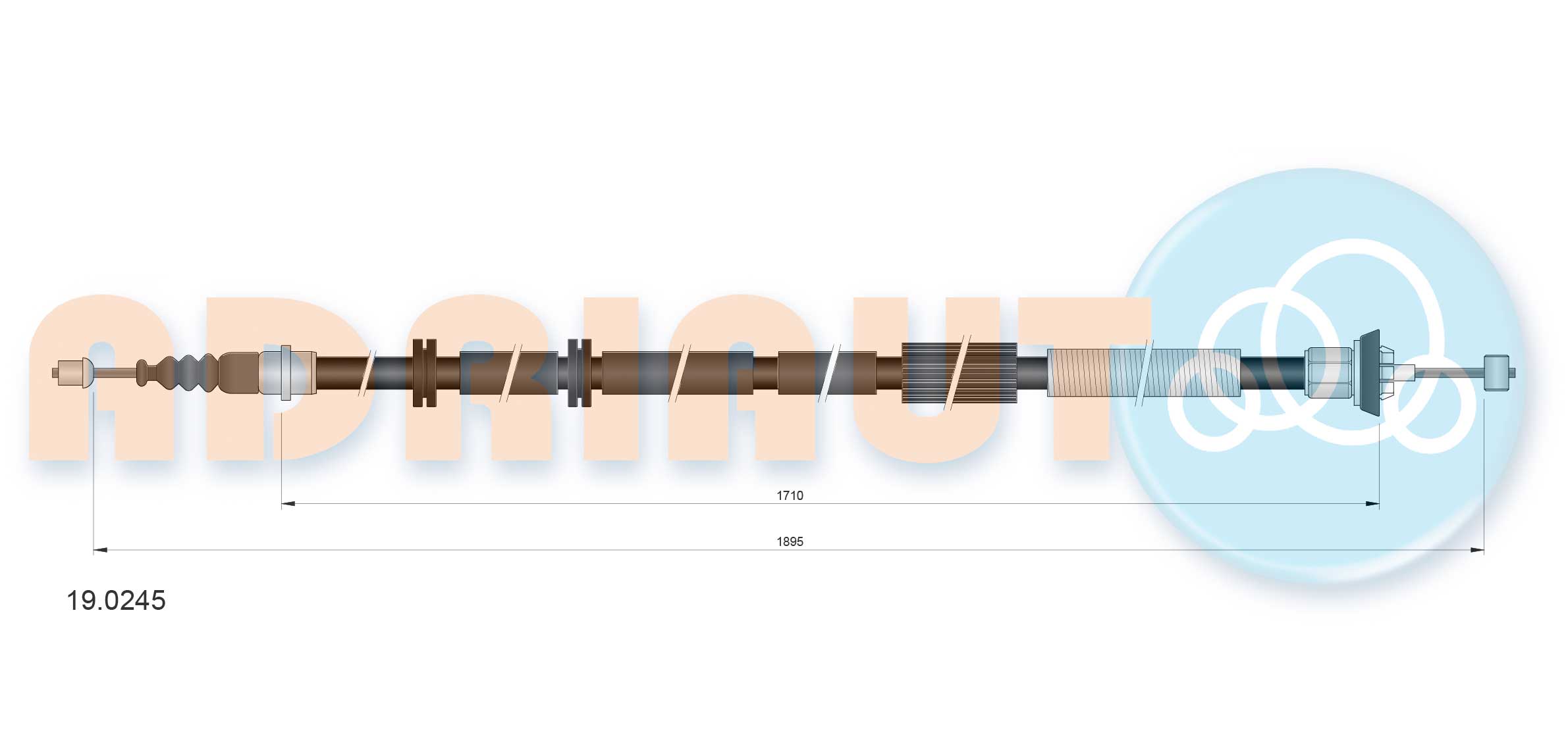 Handremkabel Adriauto 19.0245