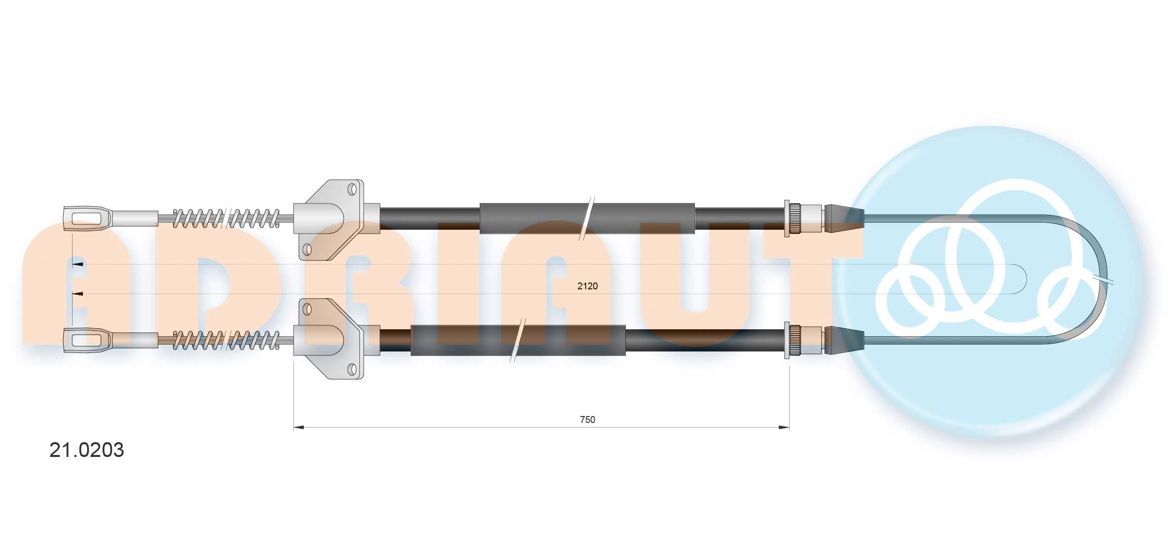 Handremkabel Adriauto 21.0203