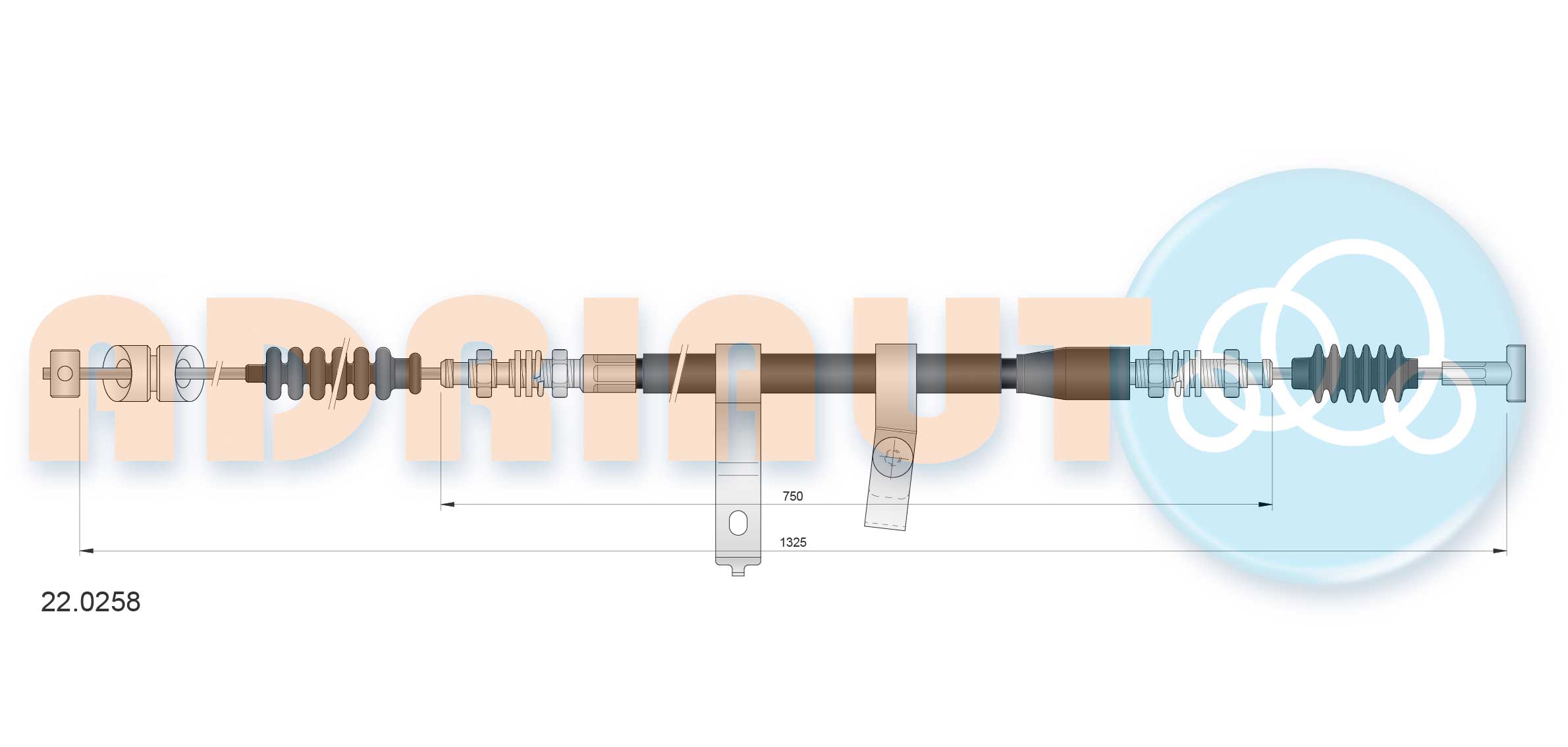 Handremkabel Adriauto 22.0258