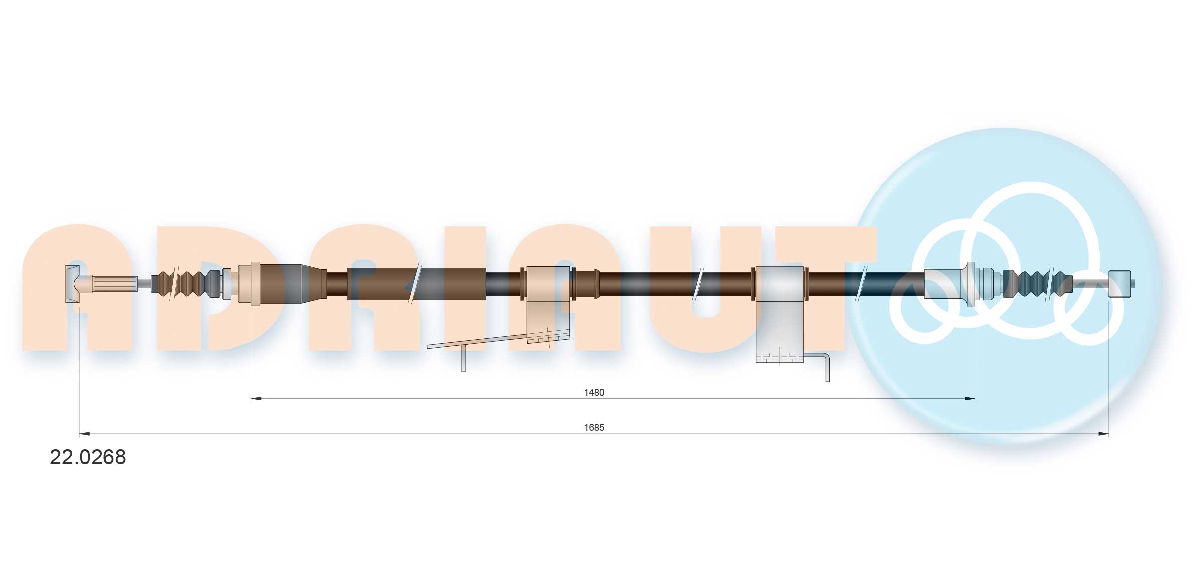 Handremkabel Adriauto 22.0268