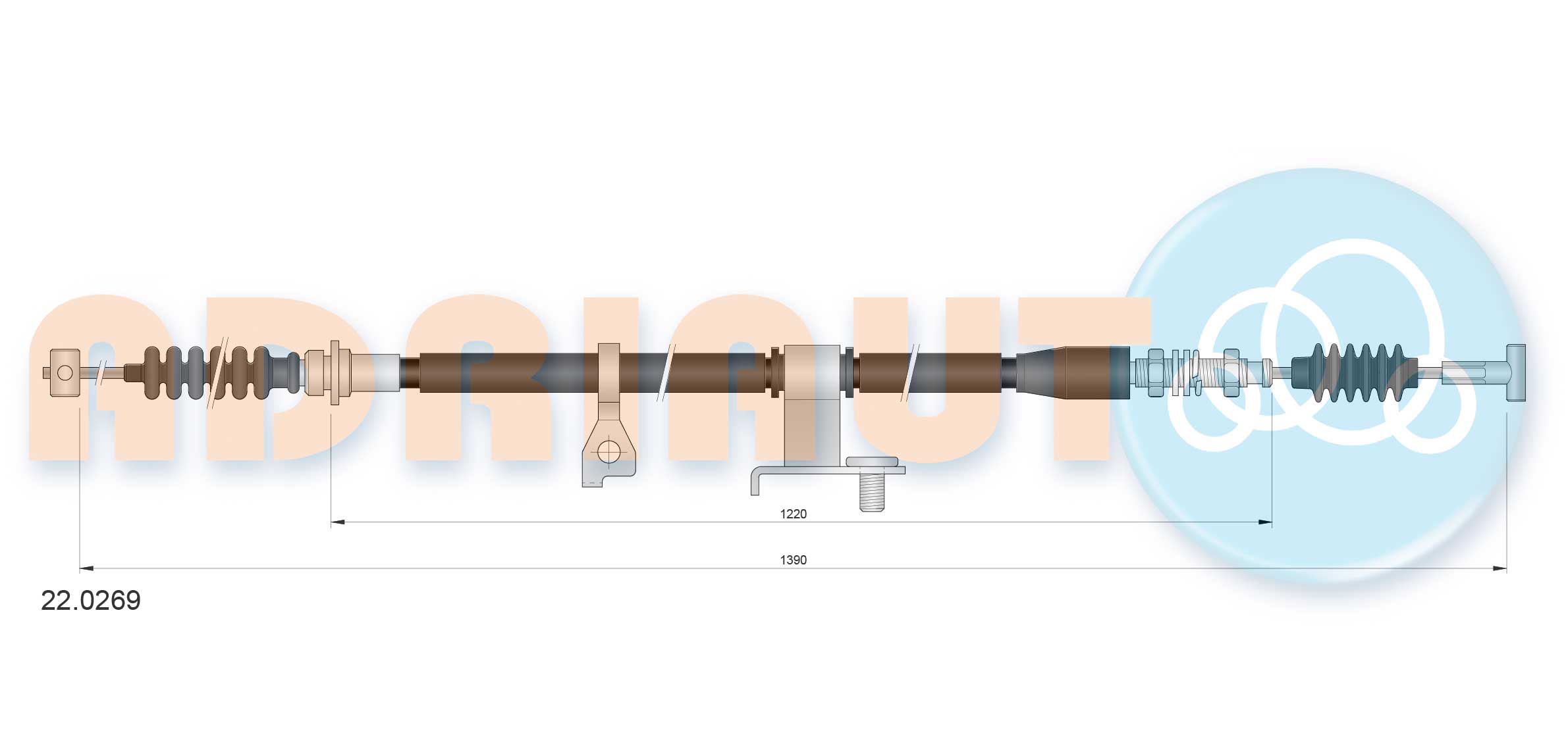 Handremkabel Adriauto 22.0269