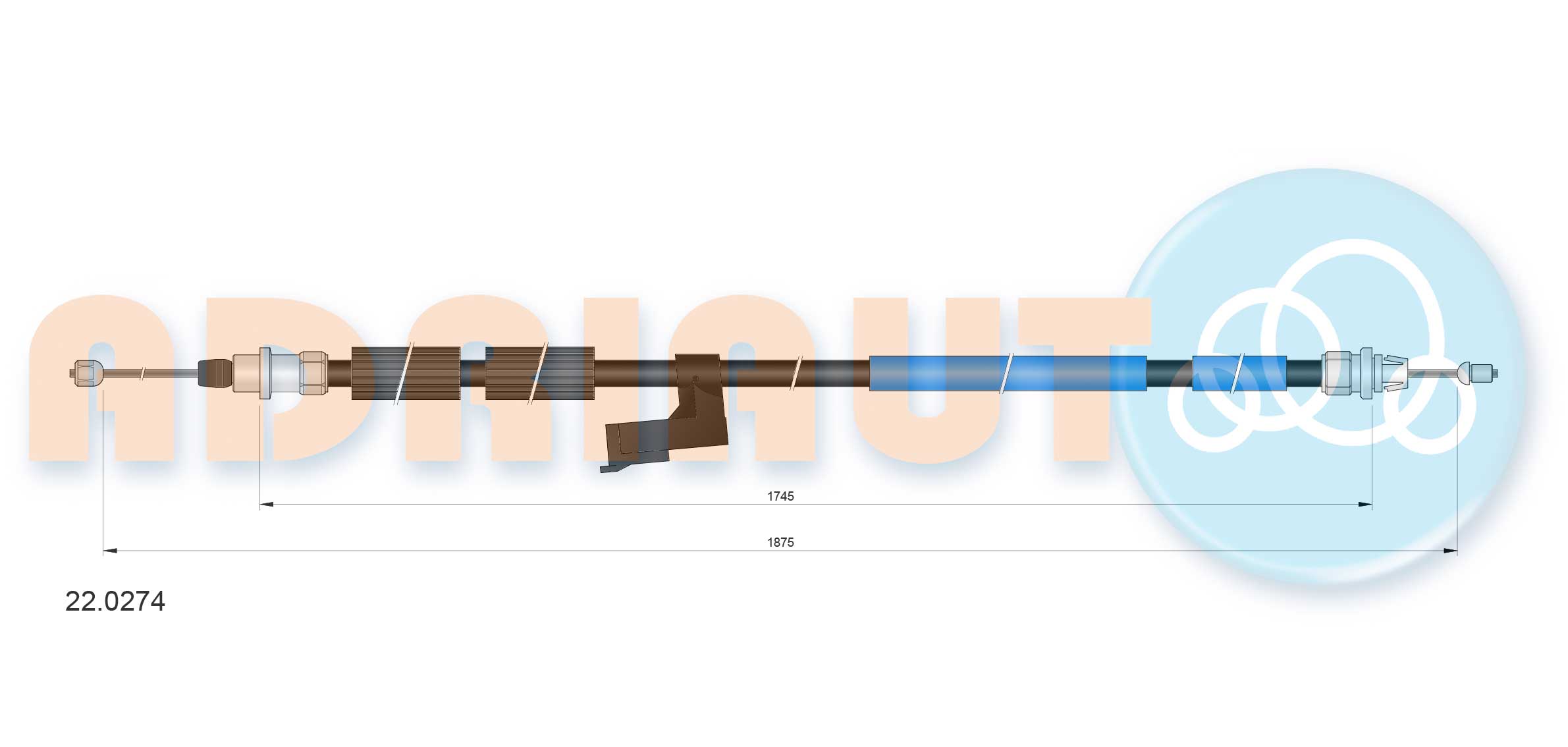 Handremkabel Adriauto 22.0274
