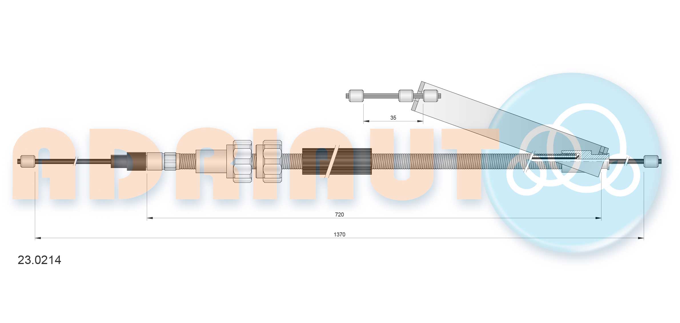 Handremkabel Adriauto 23.0214