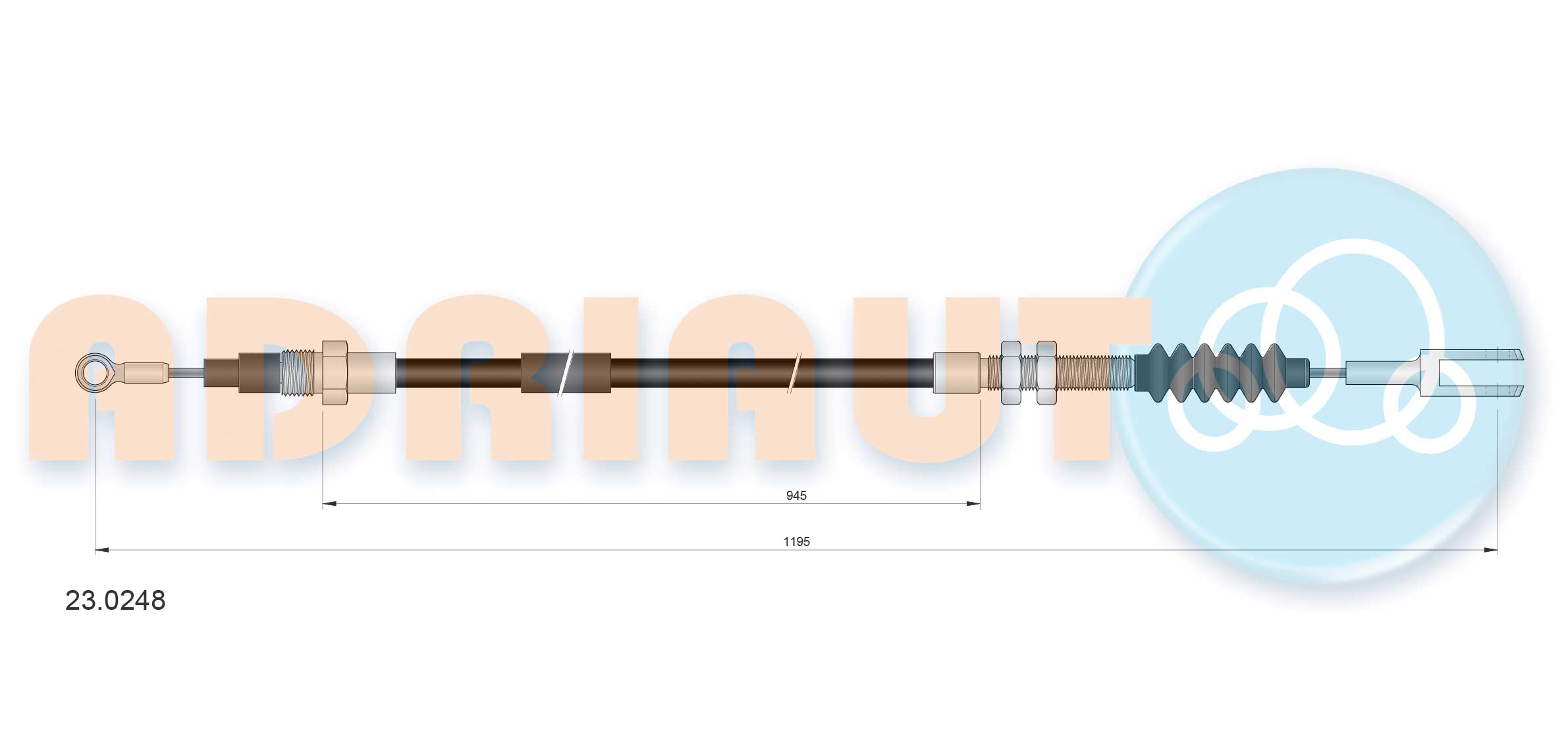 Handremkabel Adriauto 23.0248