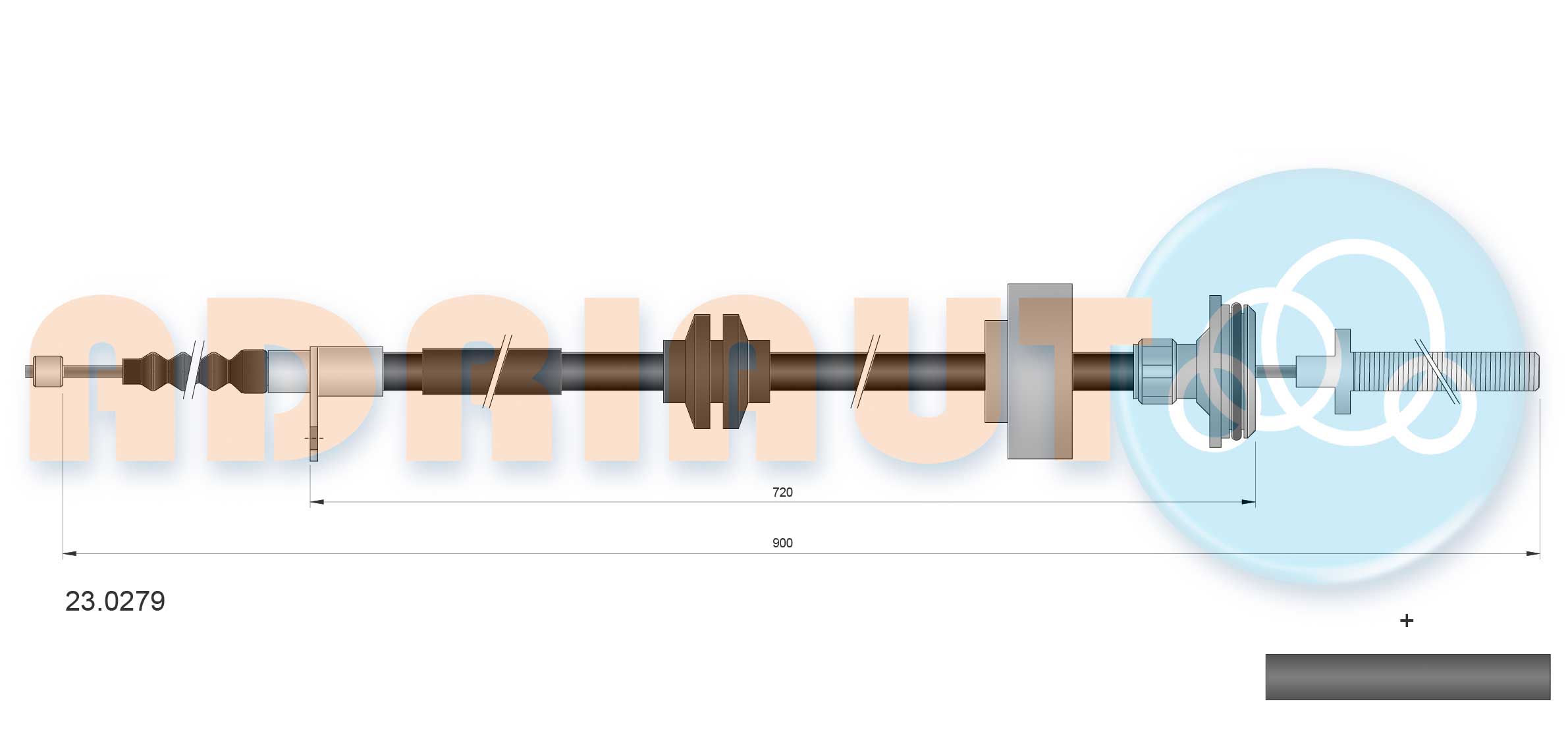 Handremkabel Adriauto 23.0279