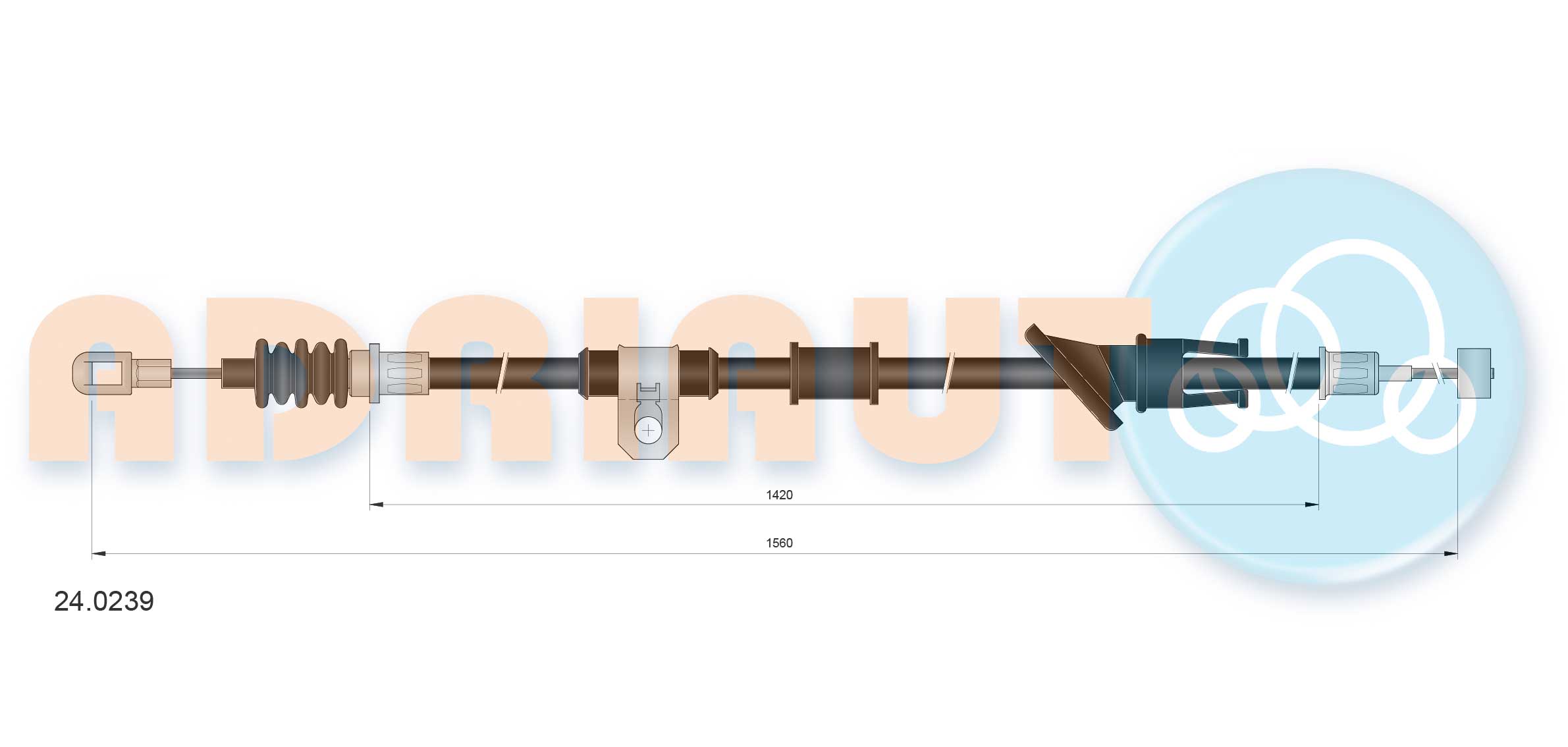 Handremkabel Adriauto 24.0239