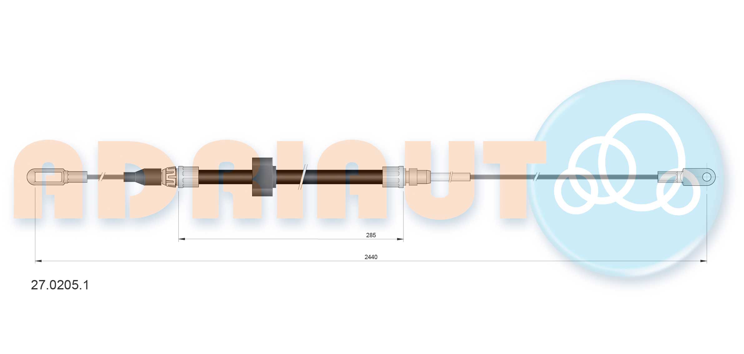 Handremkabel Adriauto 27.0205.1