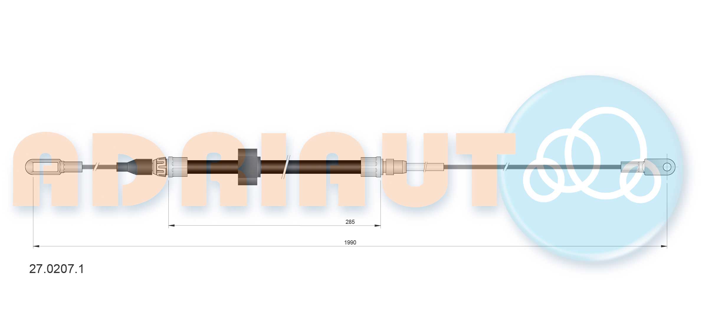 Handremkabel Adriauto 27.0207.1
