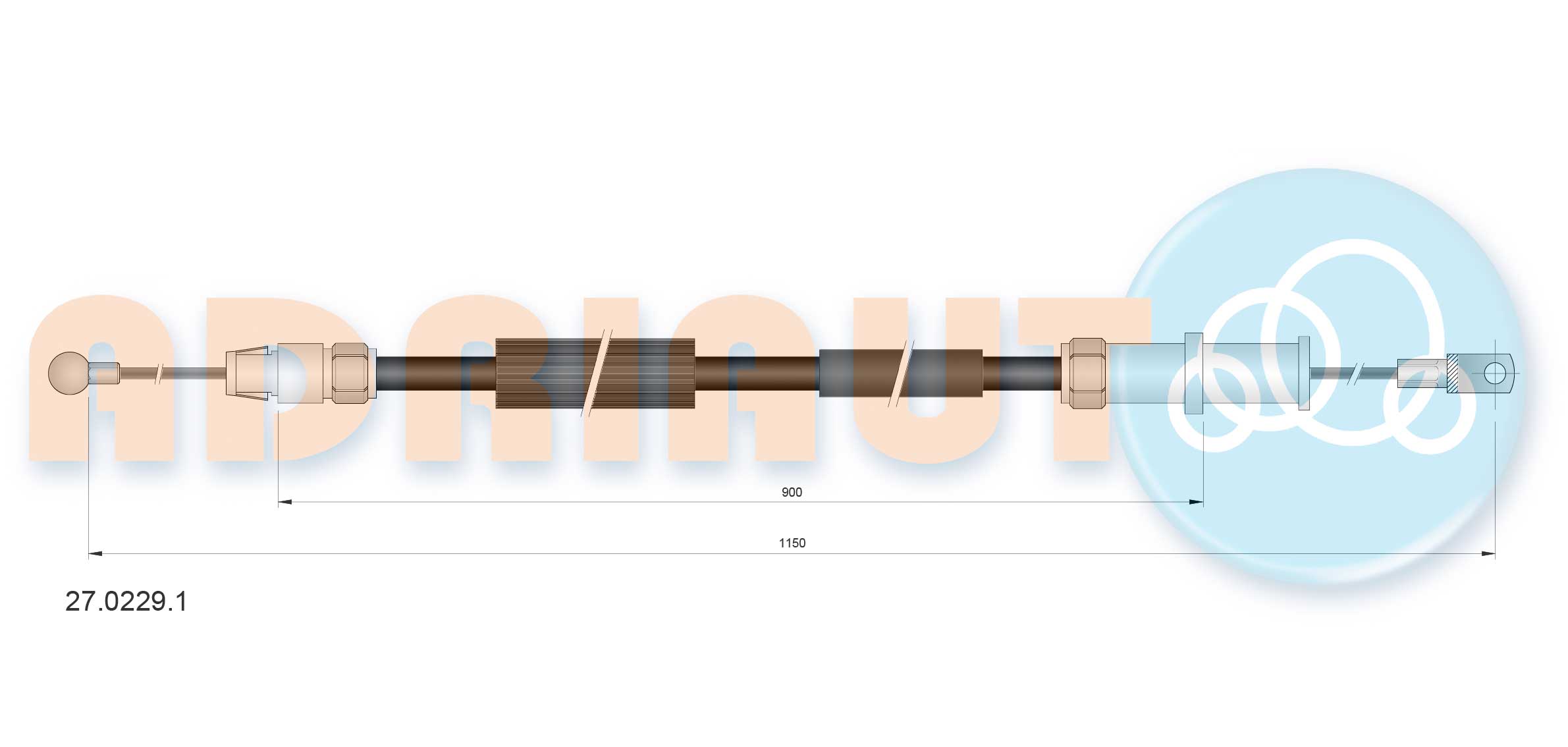 Handremkabel Adriauto 27.0229.1