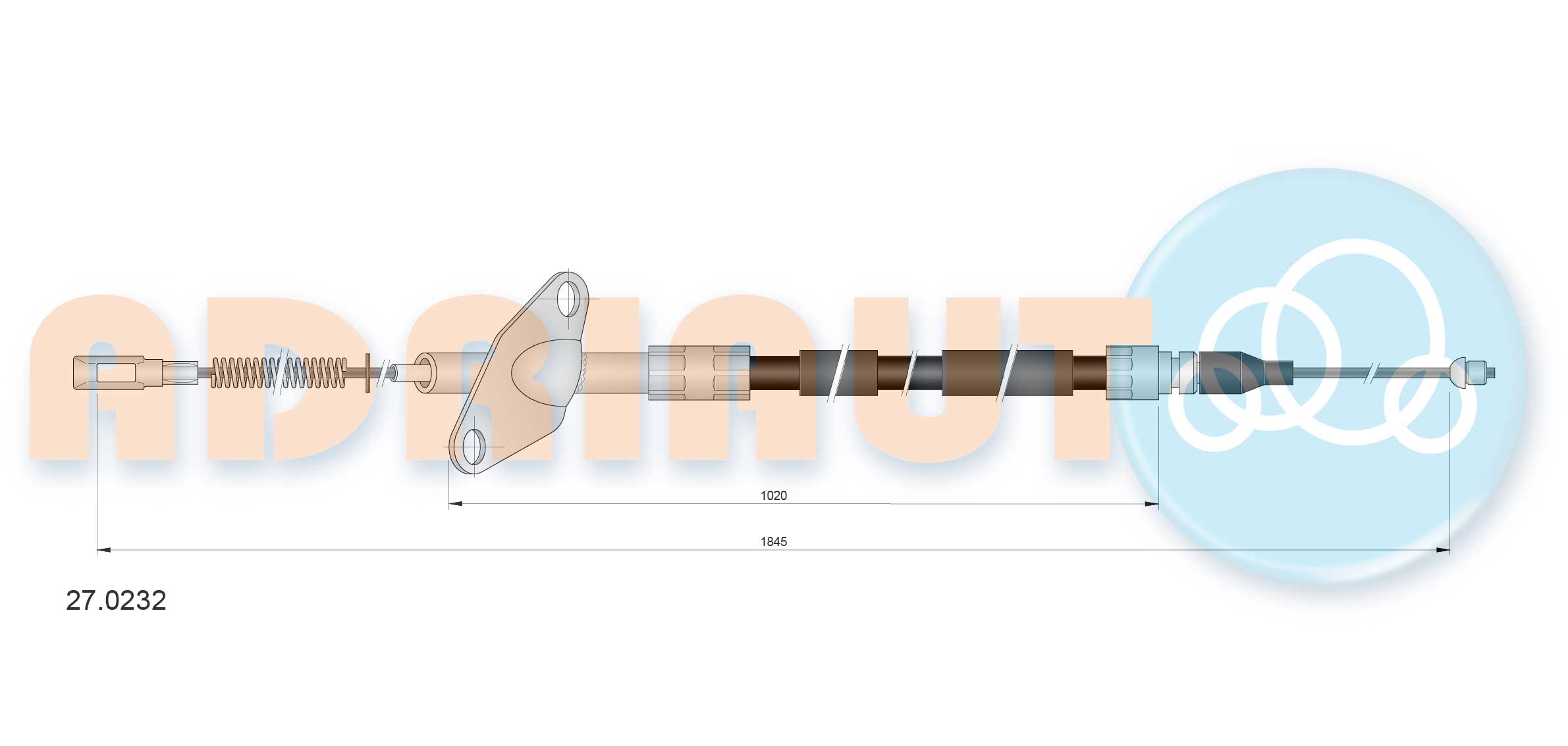 Handremkabel Adriauto 27.0232