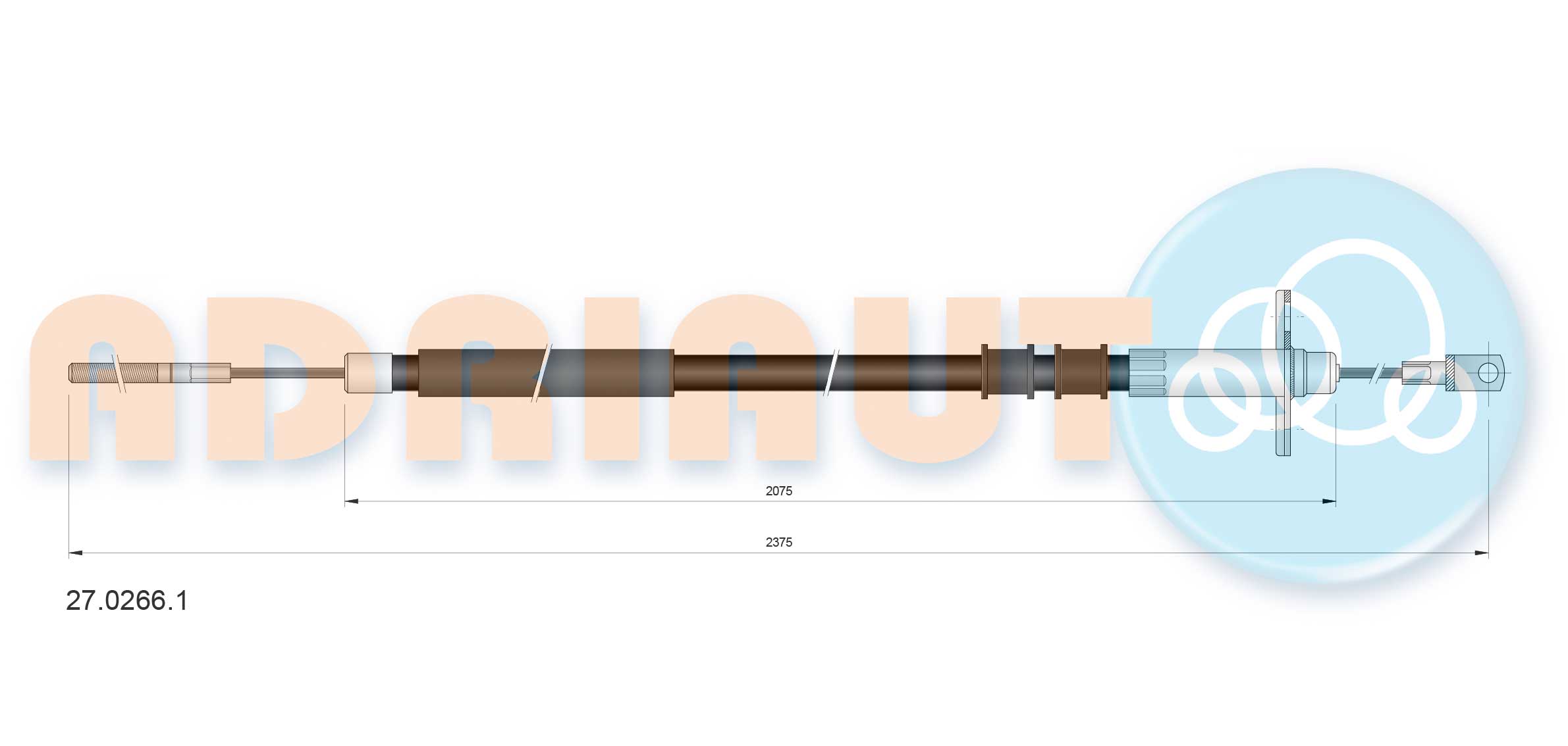 Handremkabel Adriauto 27.0266.1