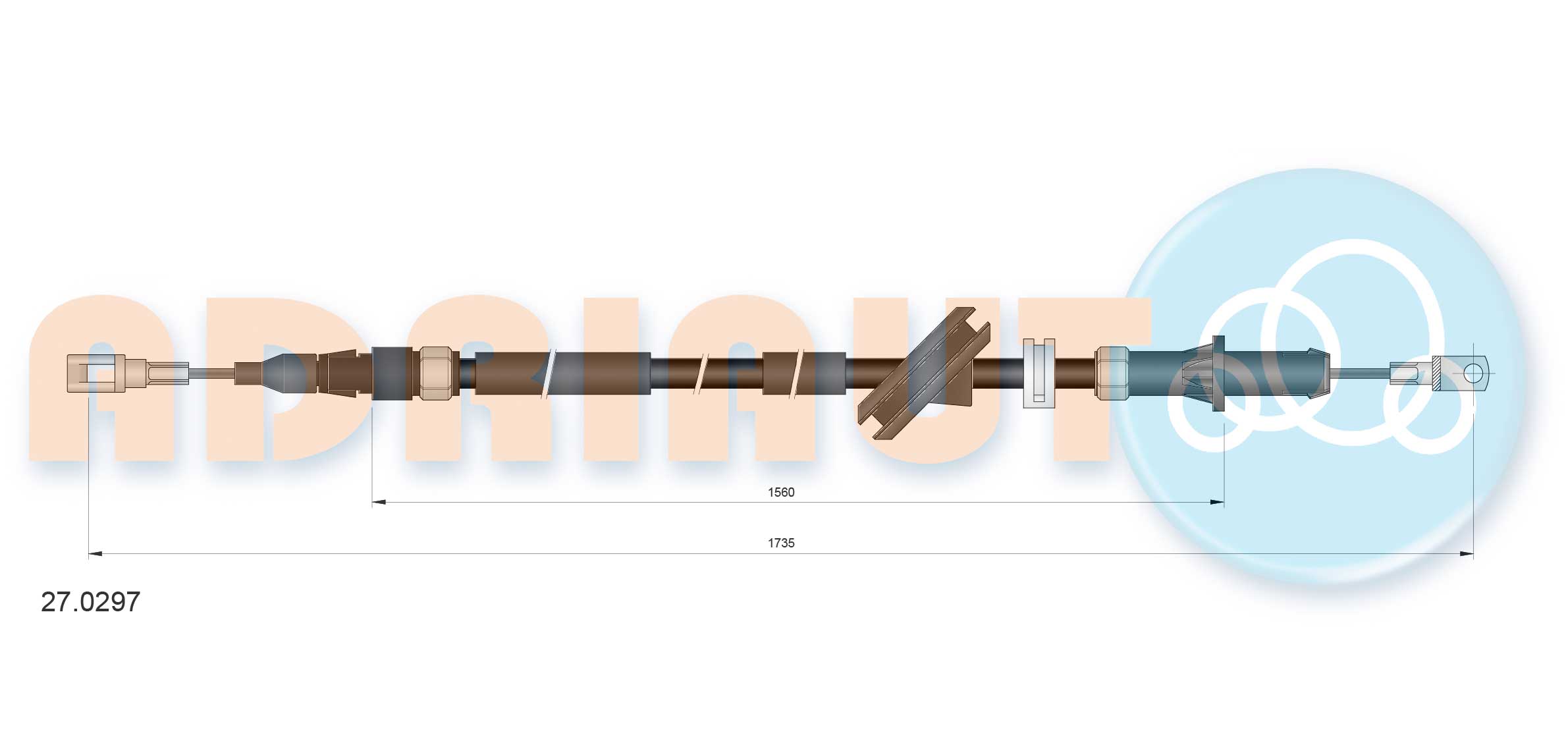 Handremkabel Adriauto 27.0297