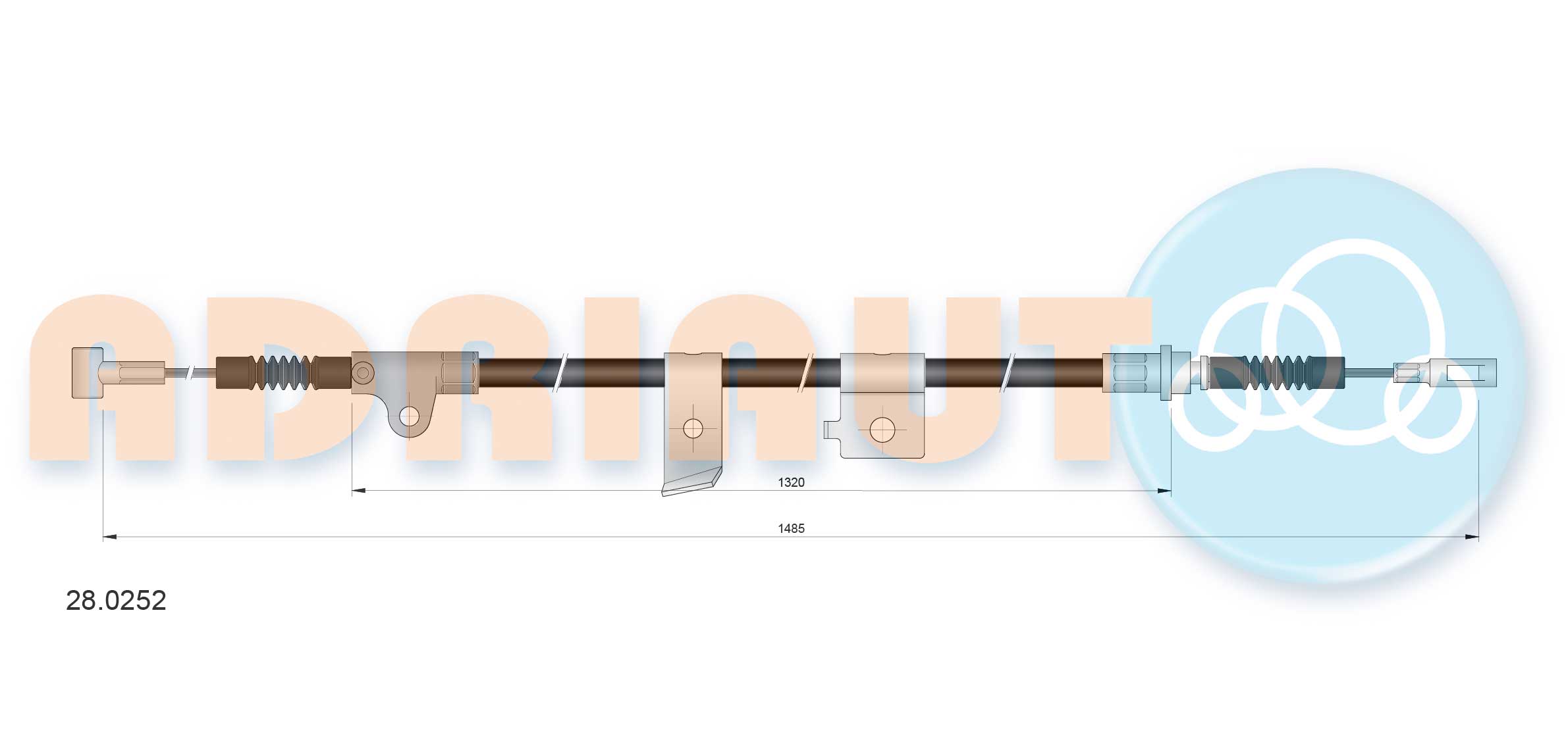 Handremkabel Adriauto 28.0252