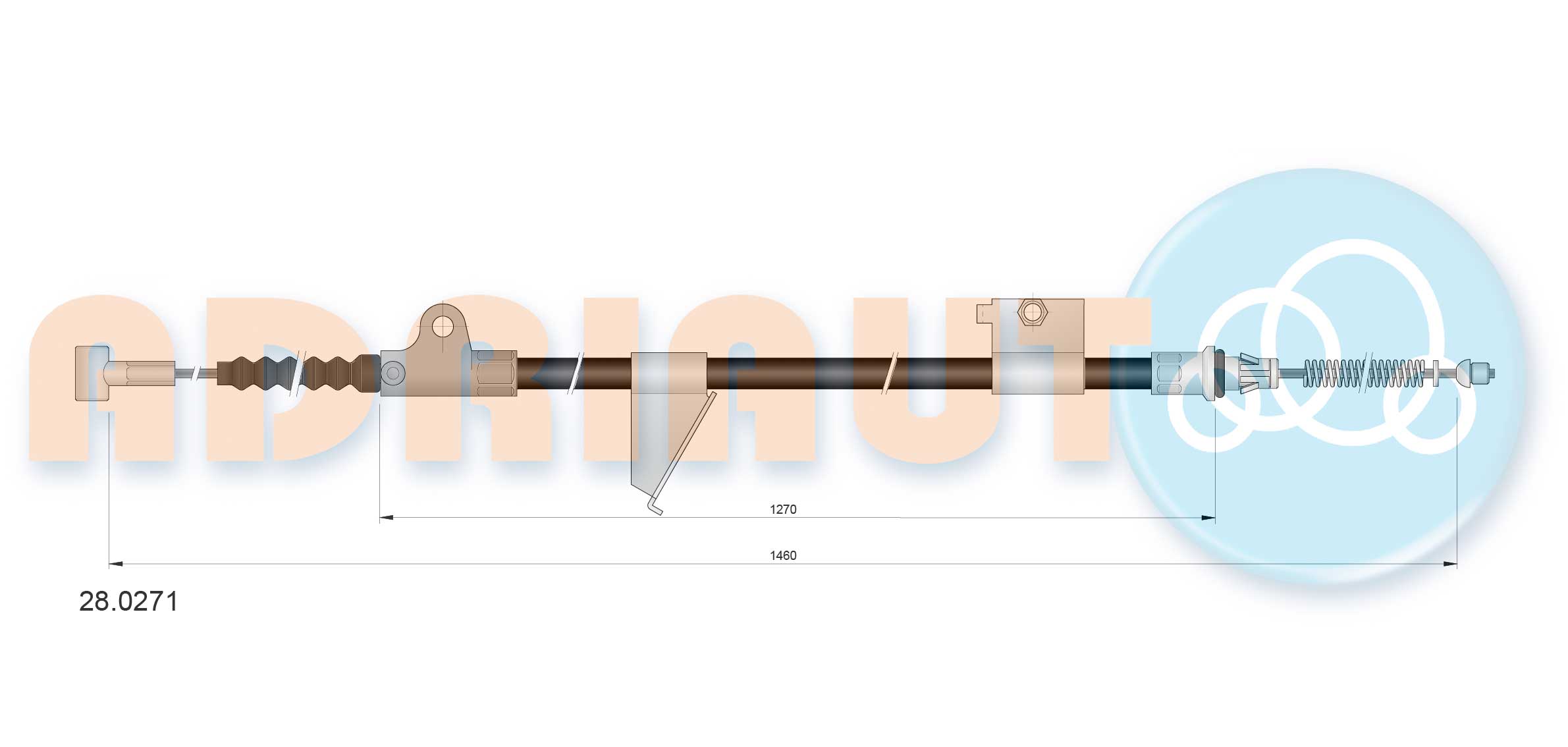 Handremkabel Adriauto 28.0271