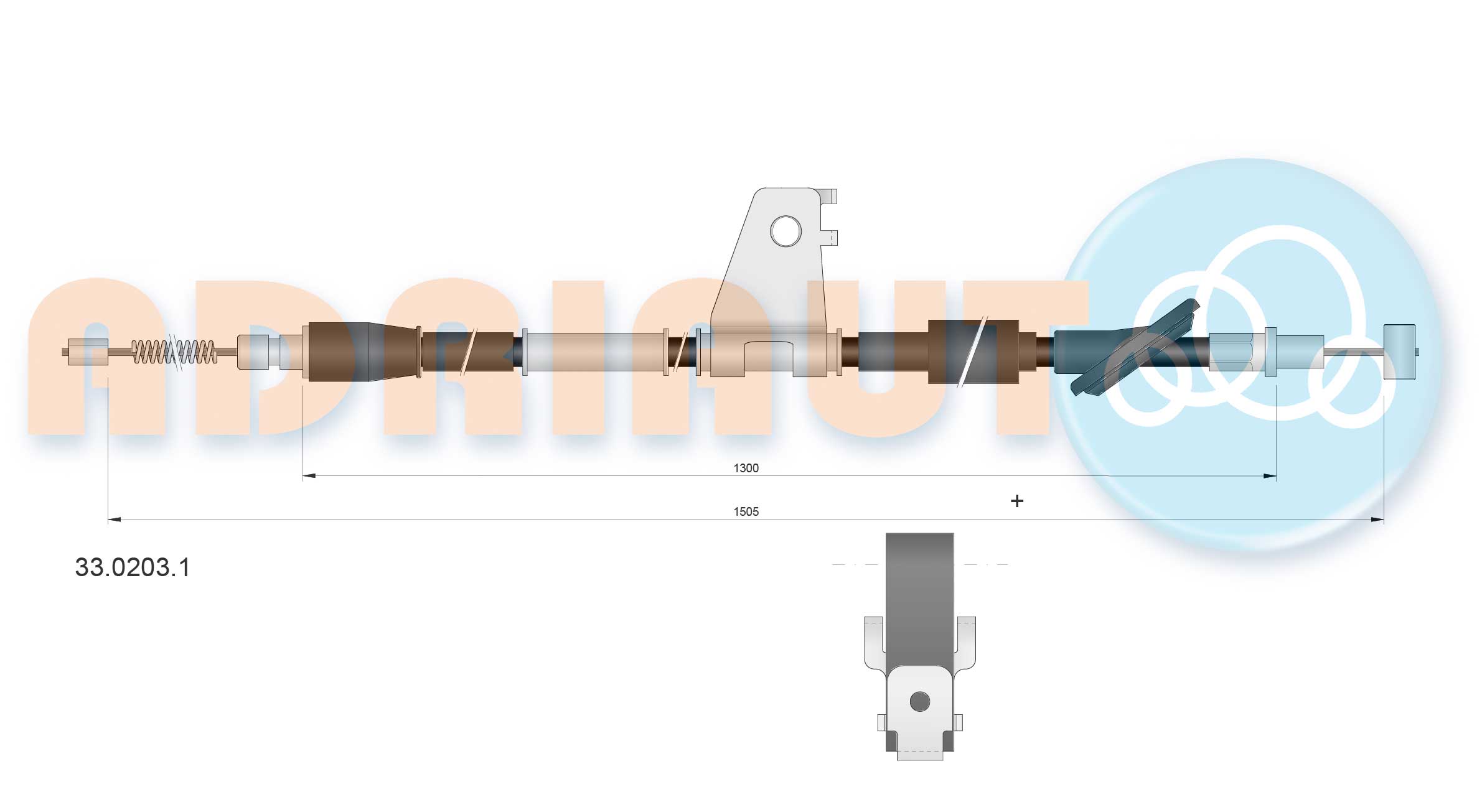 Handremkabel Adriauto 33.0203.1