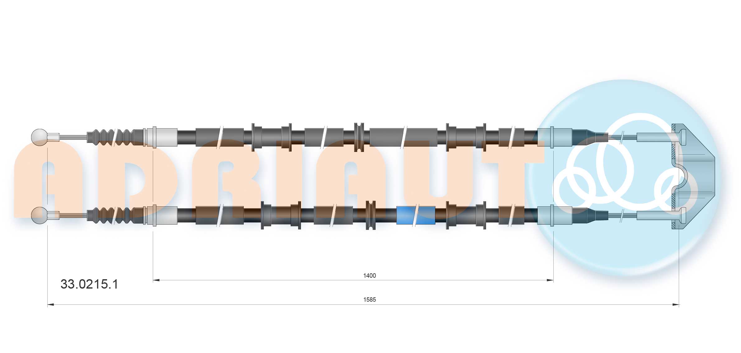 Handremkabel Adriauto 33.0215.1