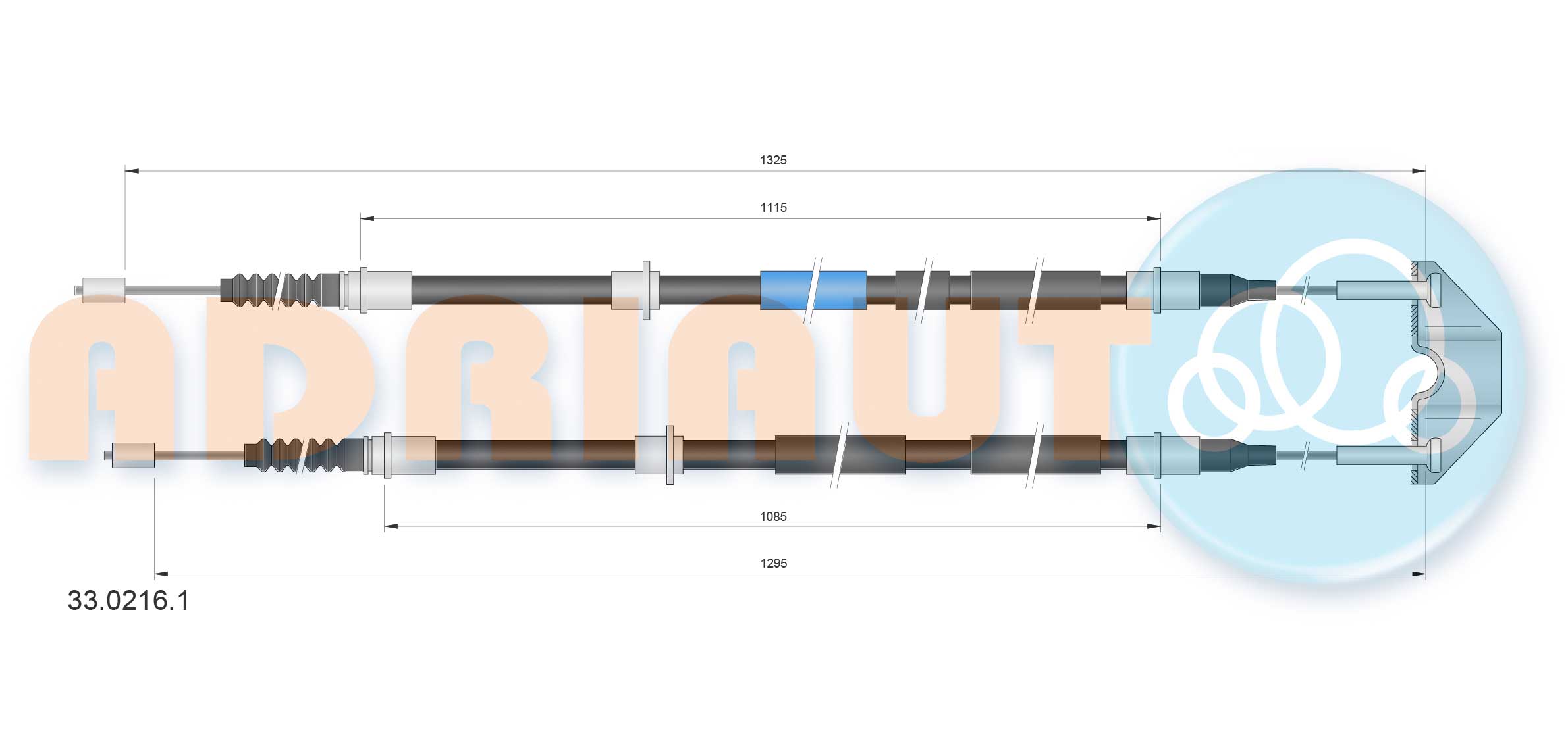 Handremkabel Adriauto 33.0216.1