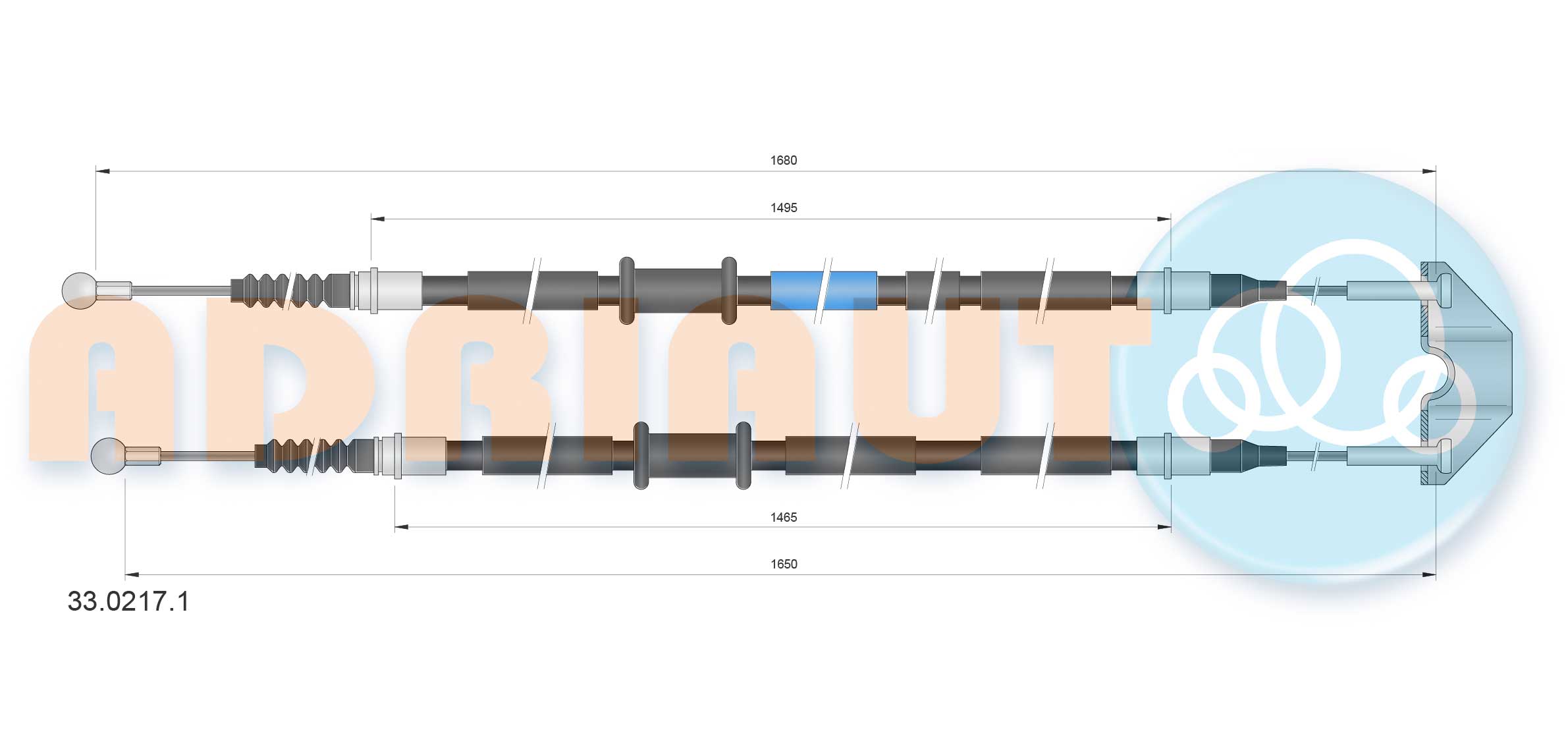 Handremkabel Adriauto 33.0217.1