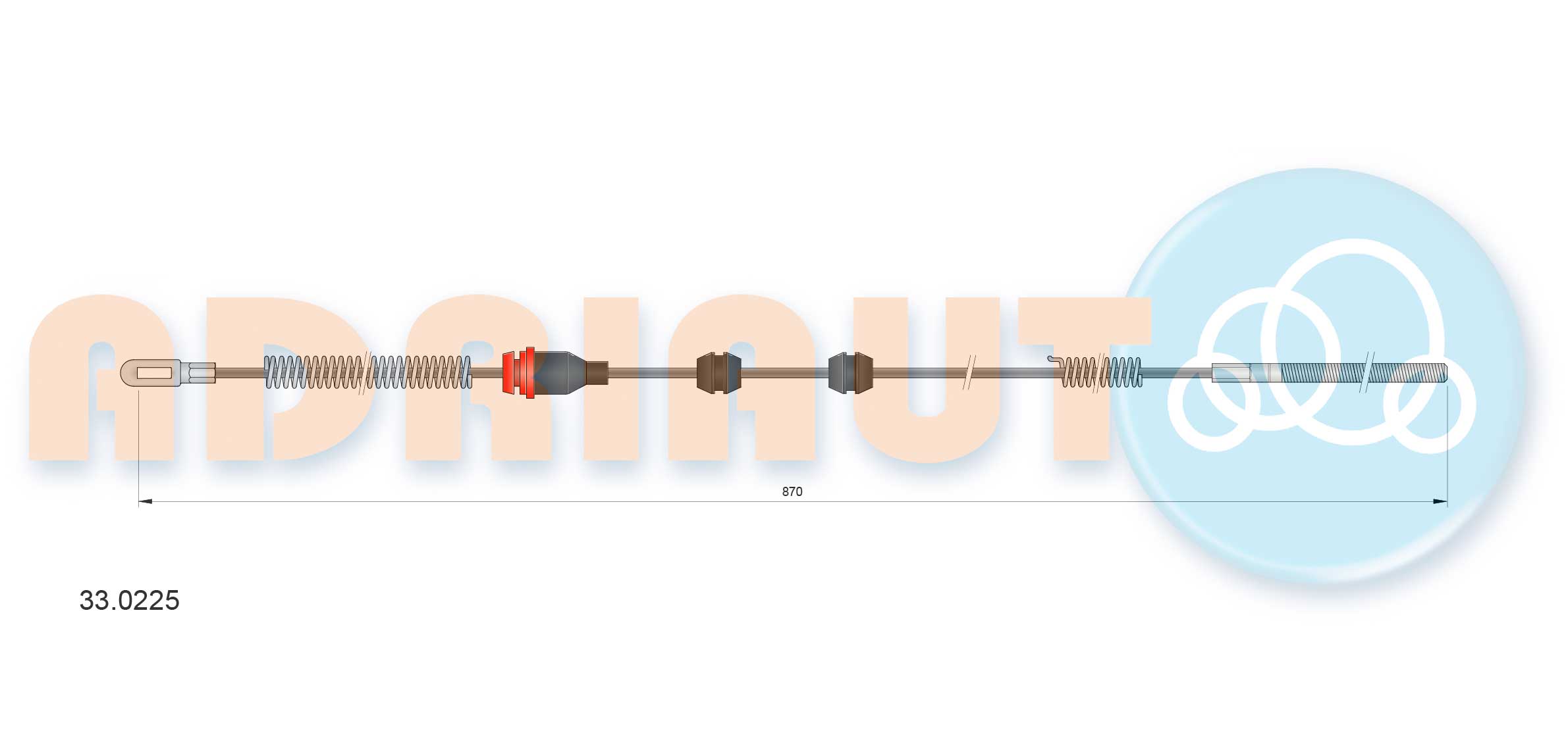 Handremkabel Adriauto 33.0225