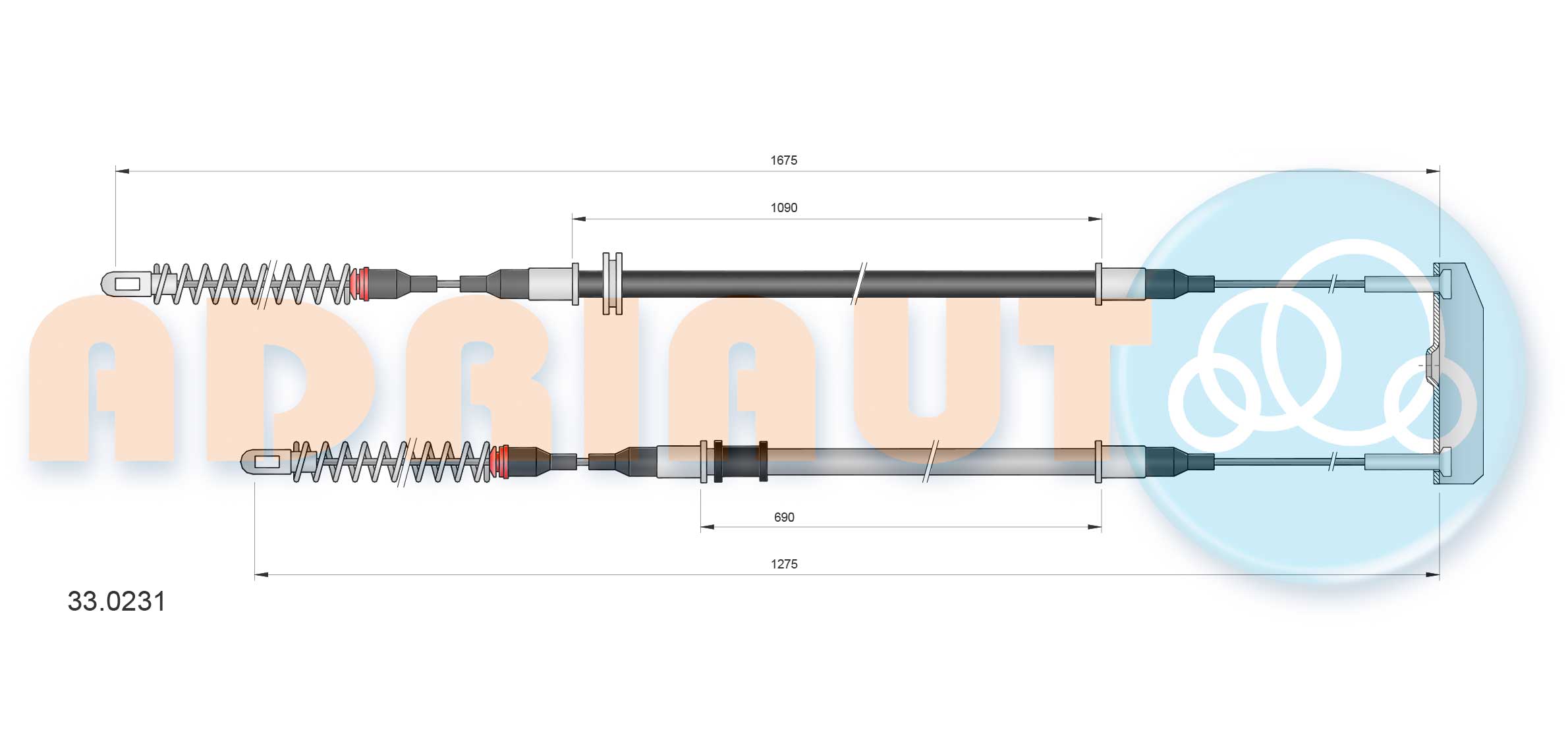 Handremkabel Adriauto 33.0231