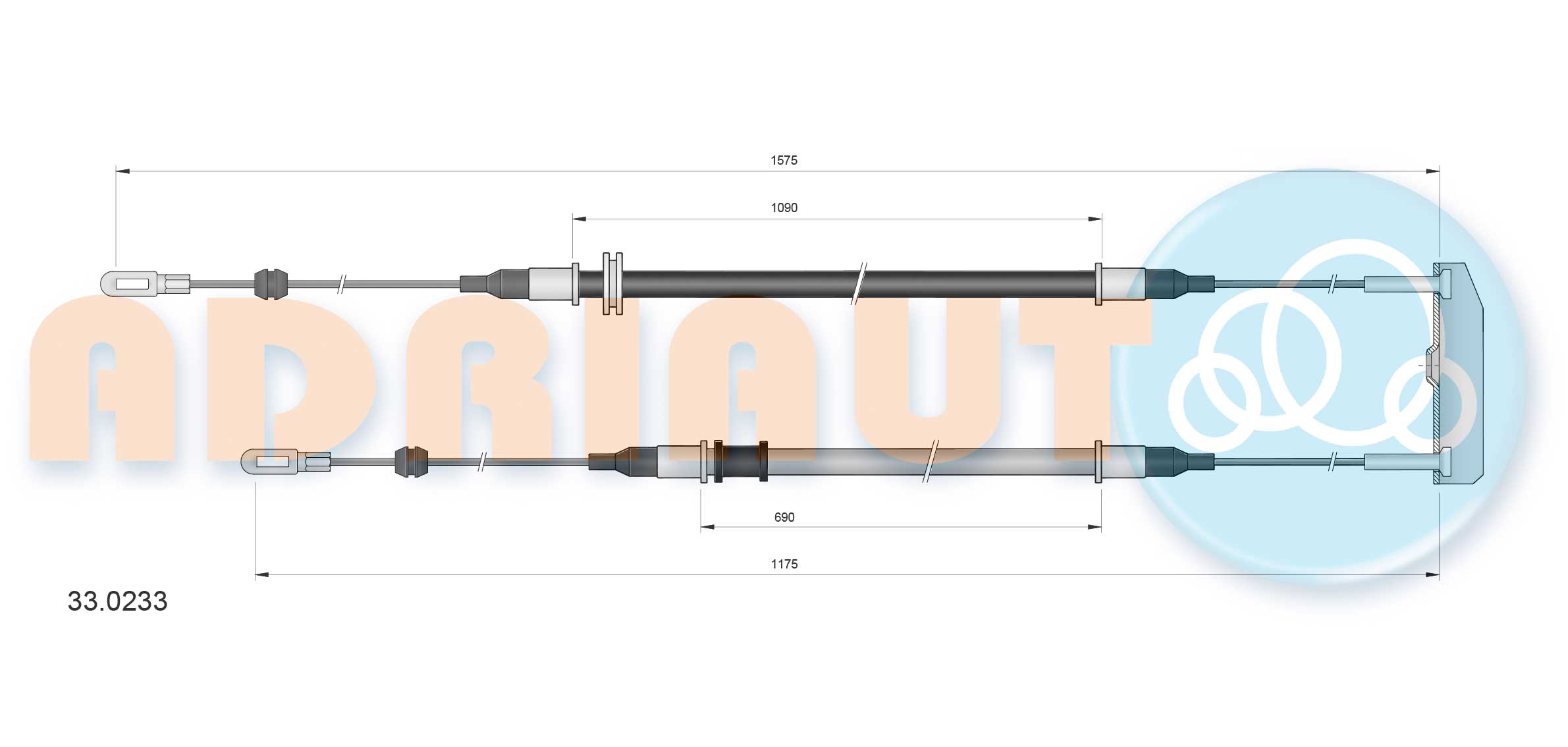 Handremkabel Adriauto 33.0233