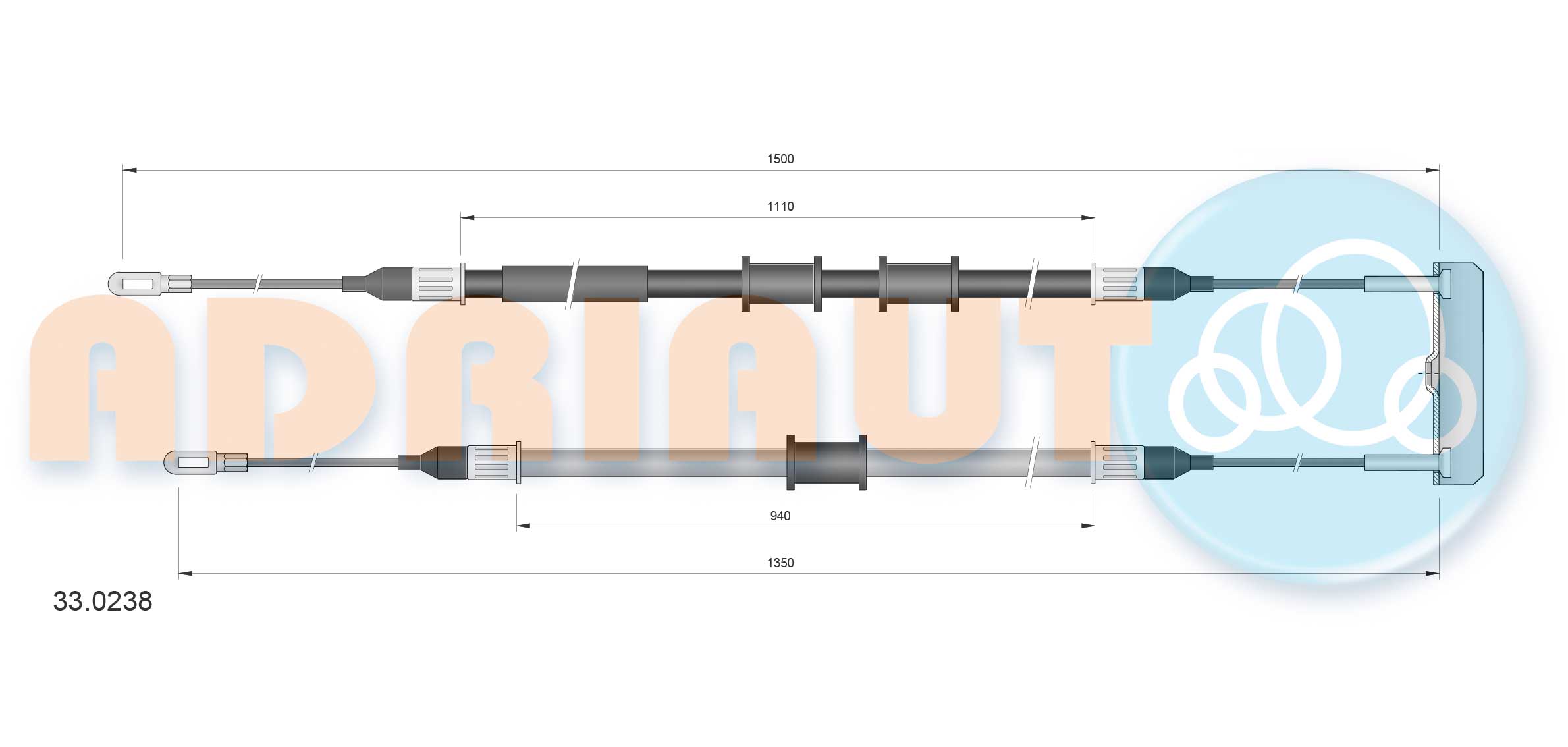 Handremkabel Adriauto 33.0238