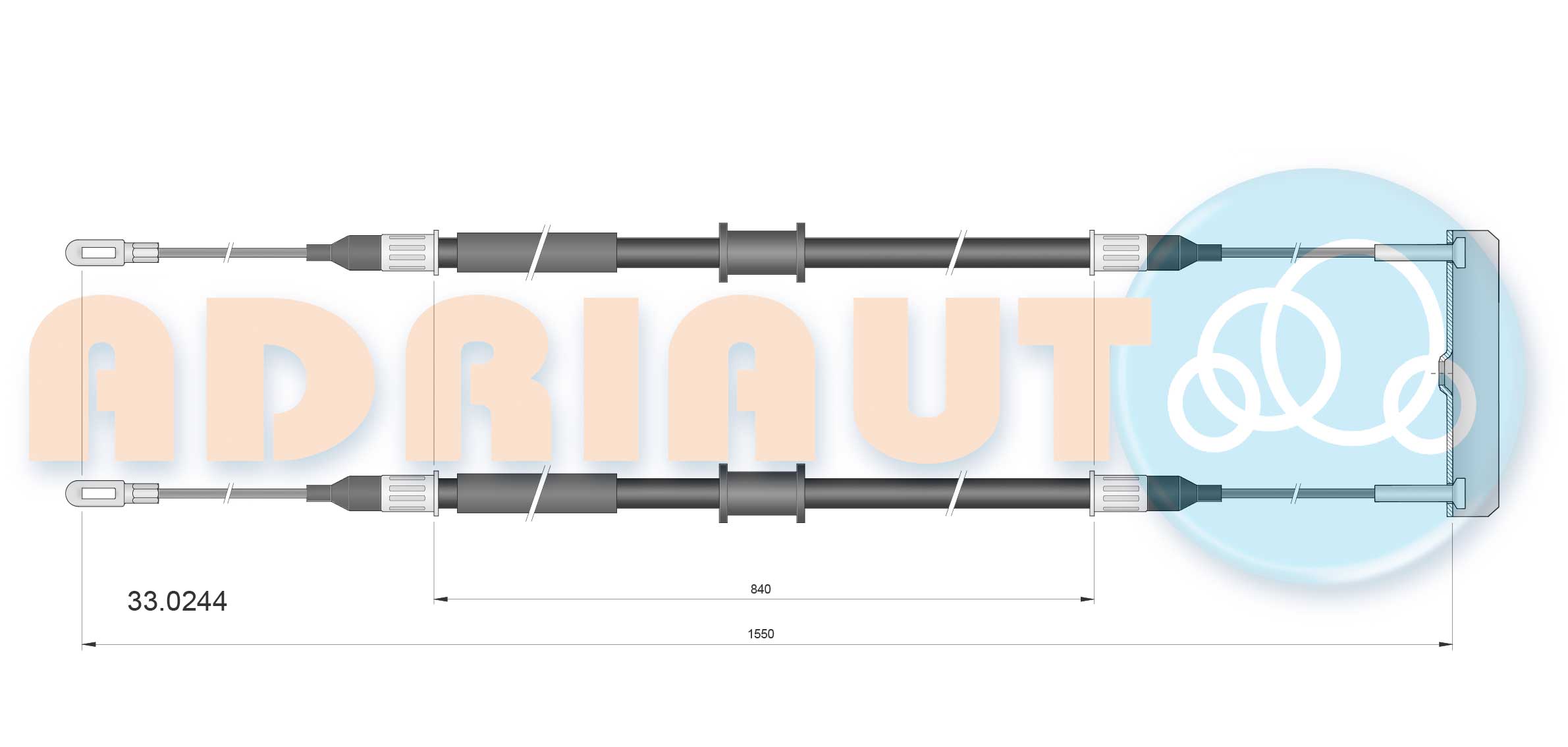 Handremkabel Adriauto 33.0244
