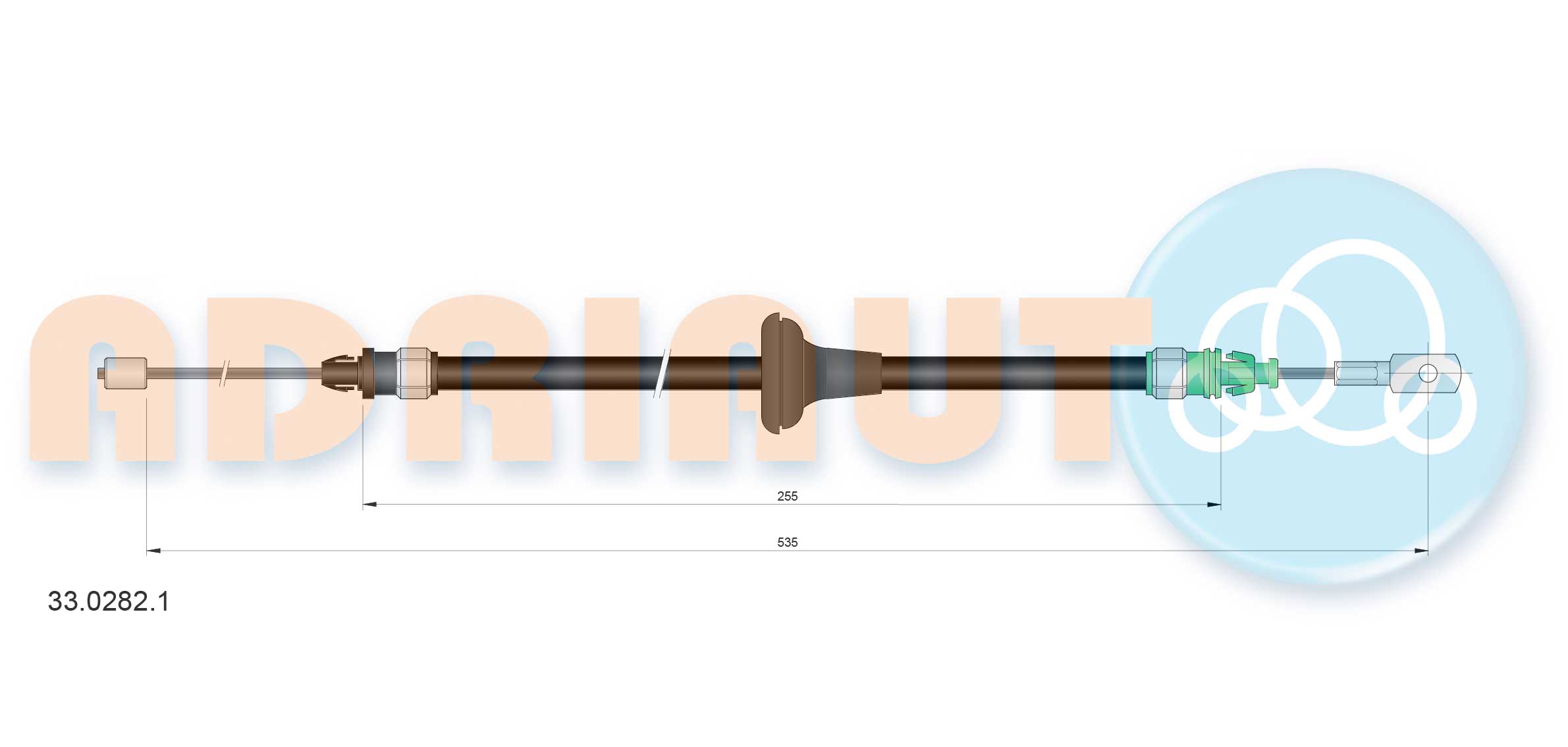 Handremkabel Adriauto 33.0282.1