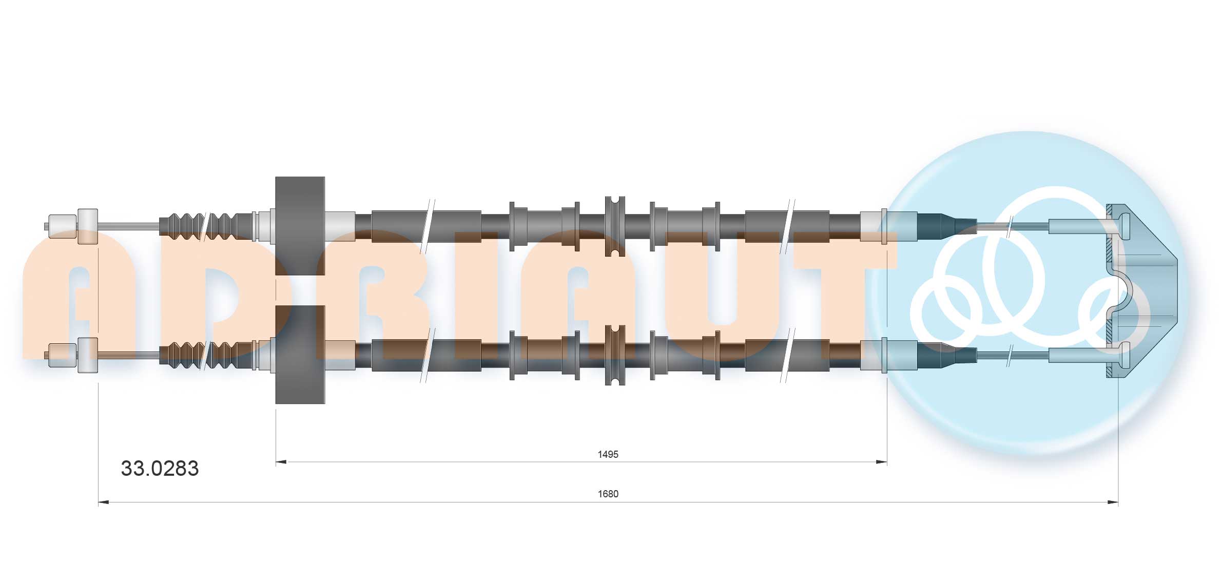 Handremkabel Adriauto 33.0283