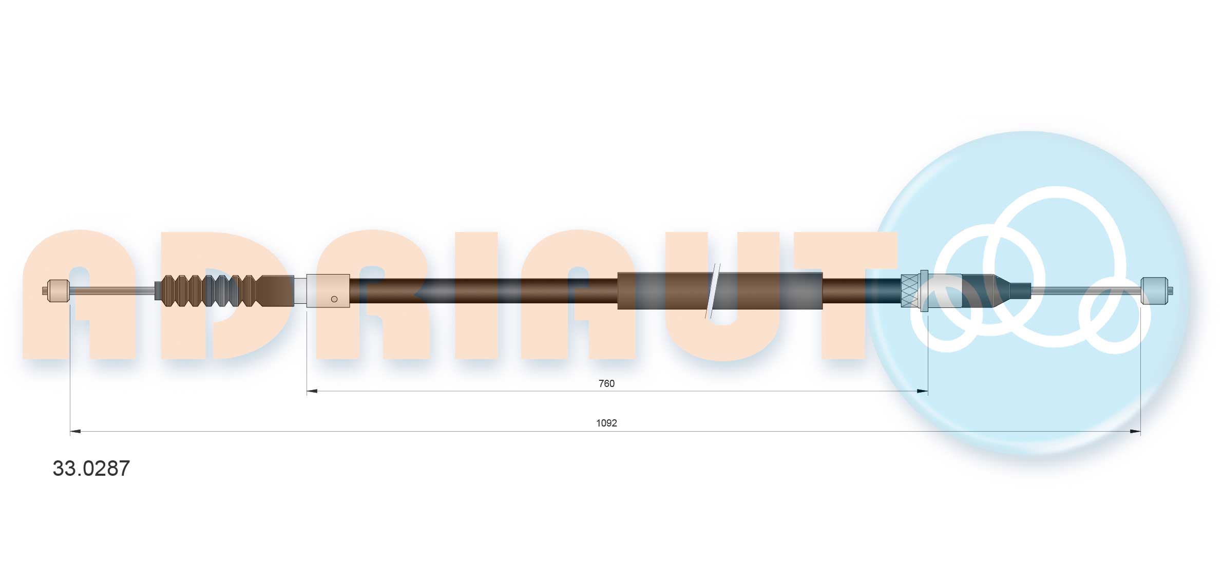 Handremkabel Adriauto 33.0287