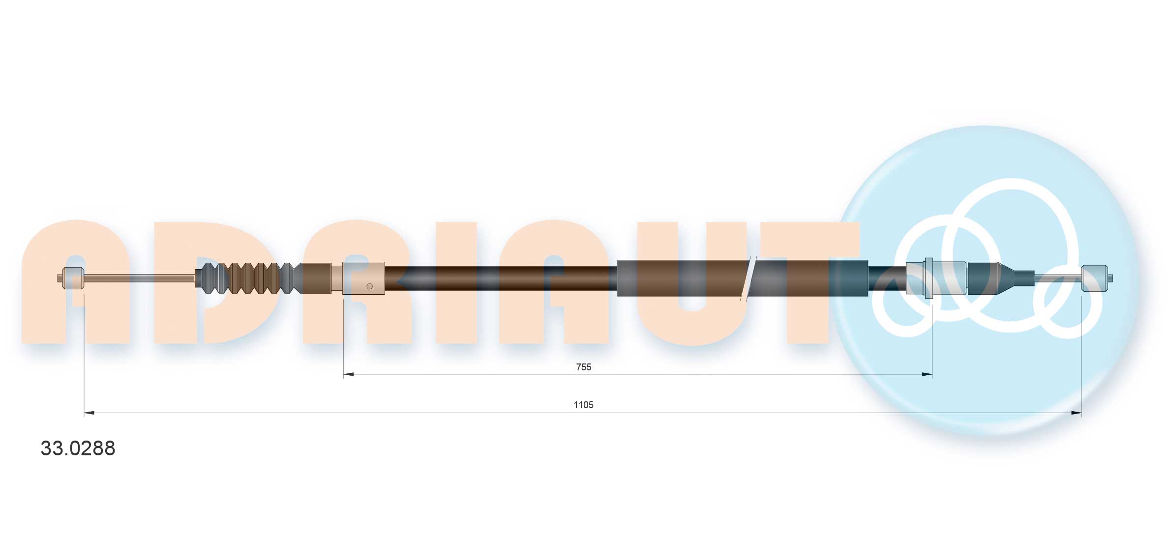 Handremkabel Adriauto 33.0288