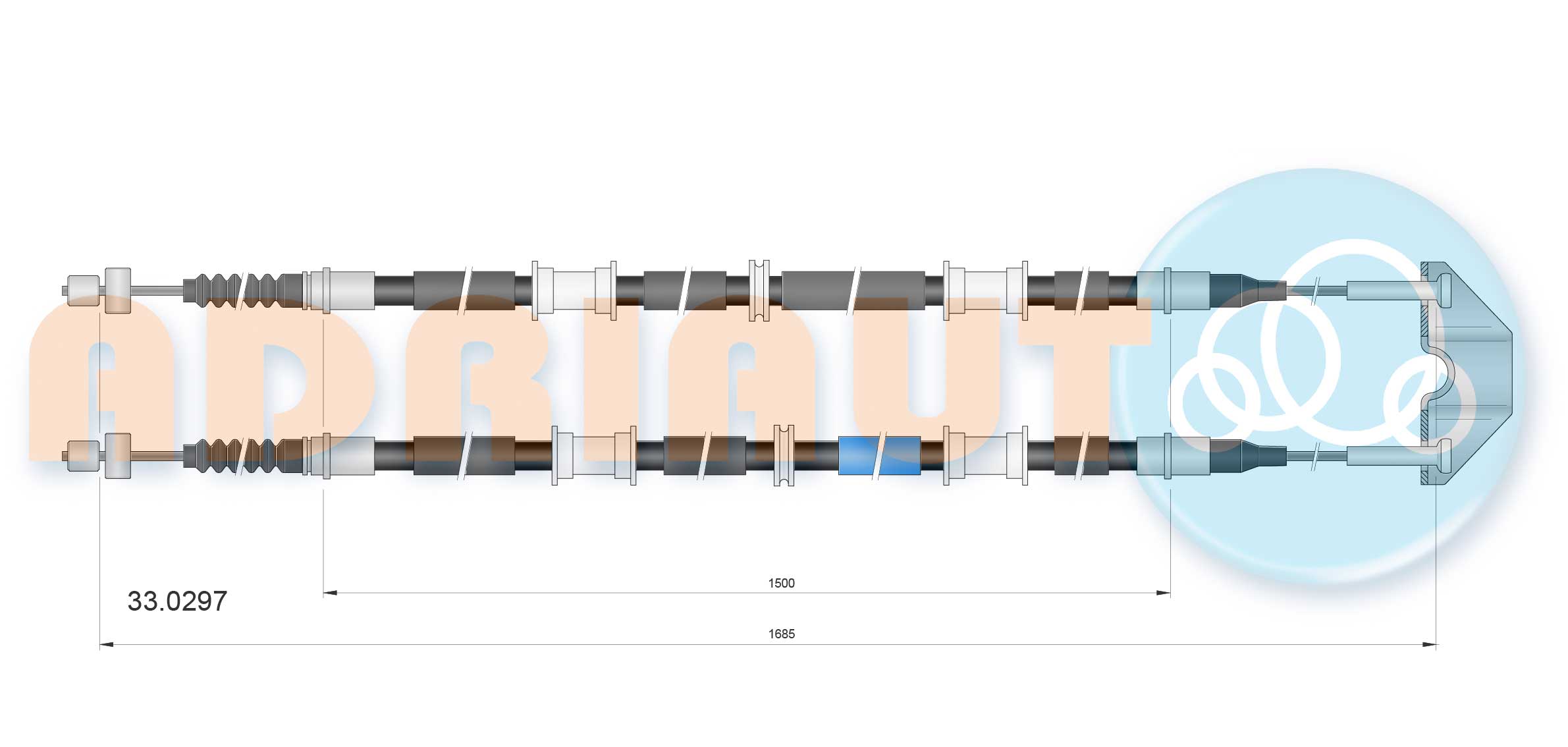 Handremkabel Adriauto 33.0297
