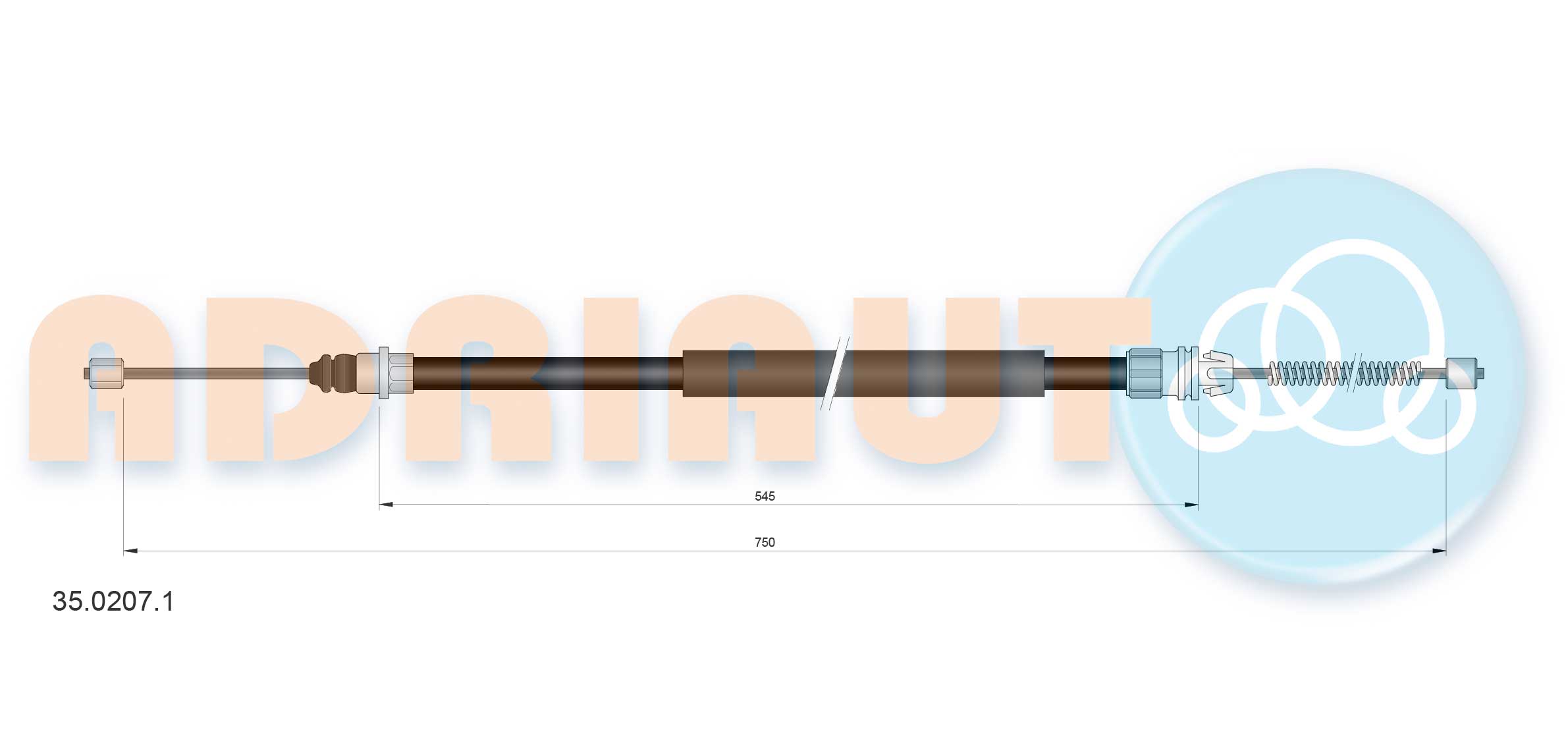 Handremkabel Adriauto 35.0207.1