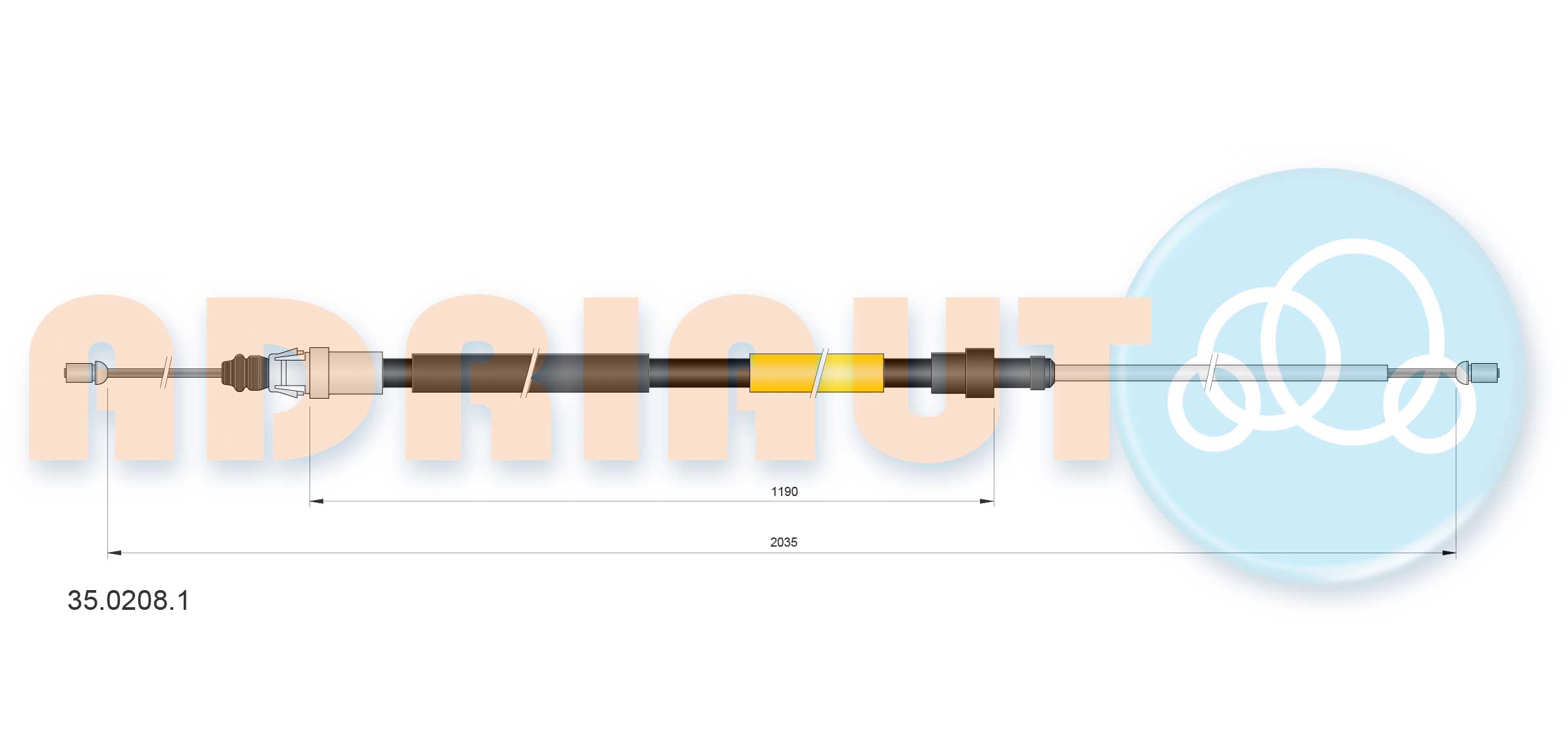 Handremkabel Adriauto 35.0208.1