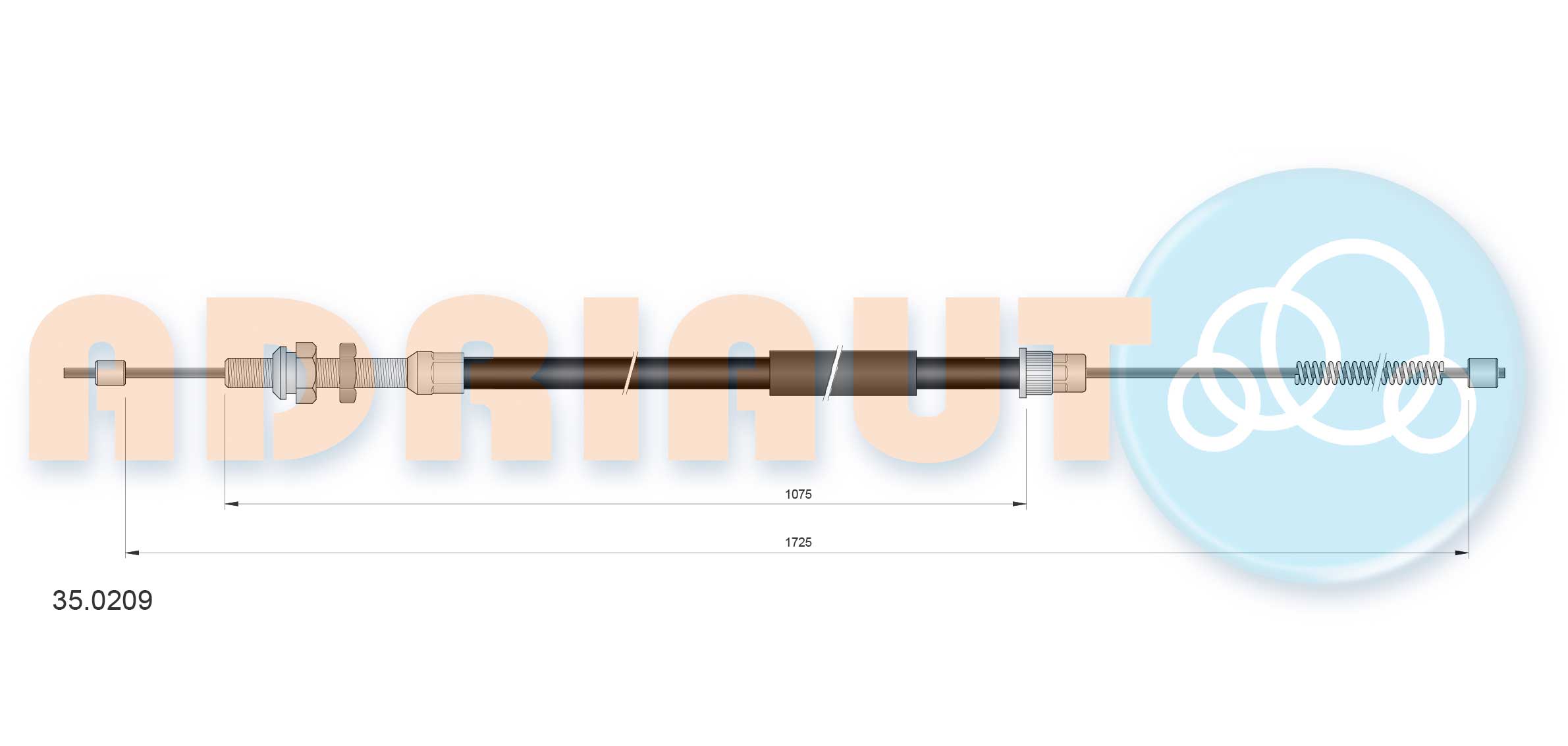 Handremkabel Adriauto 35.0209