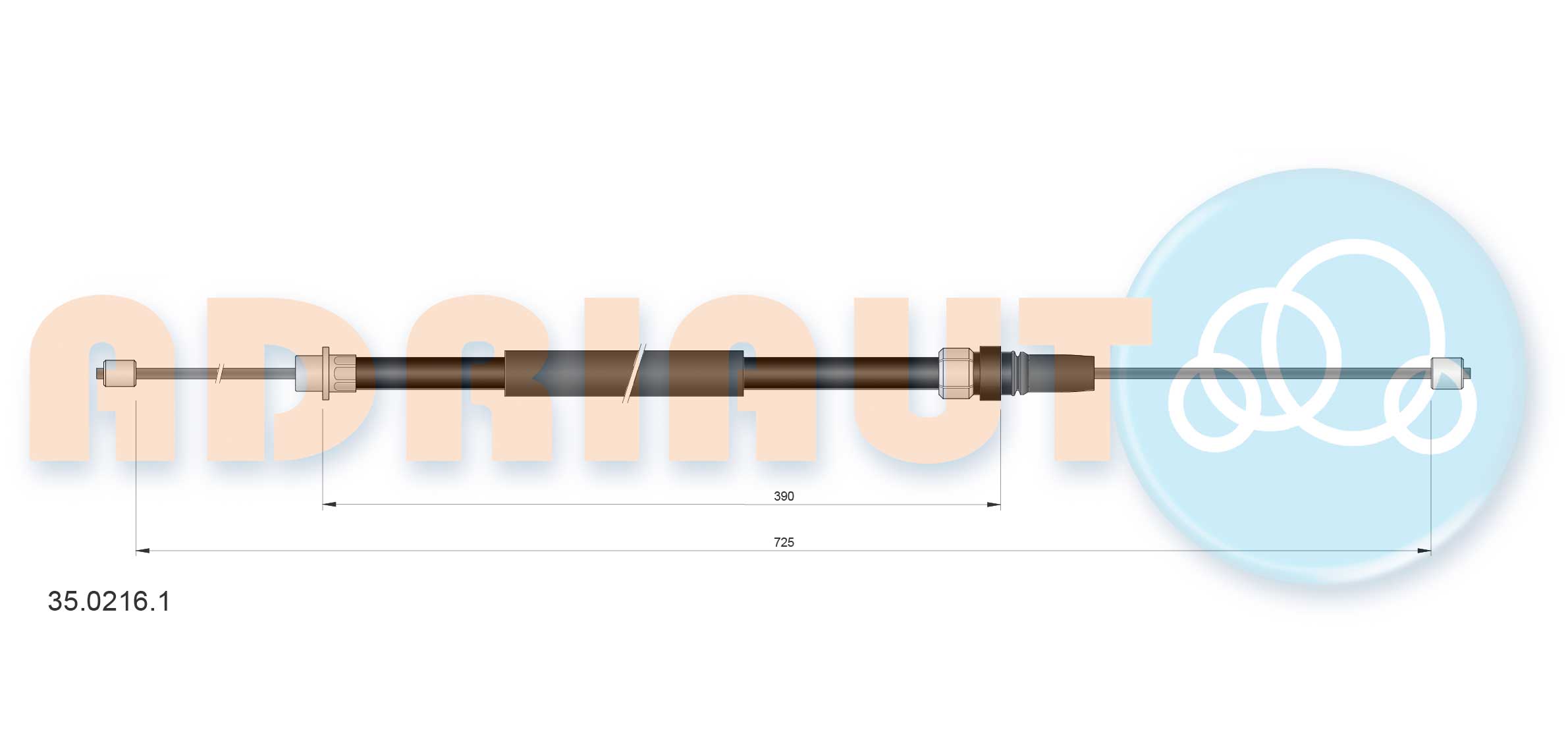 Handremkabel Adriauto 35.0216.1