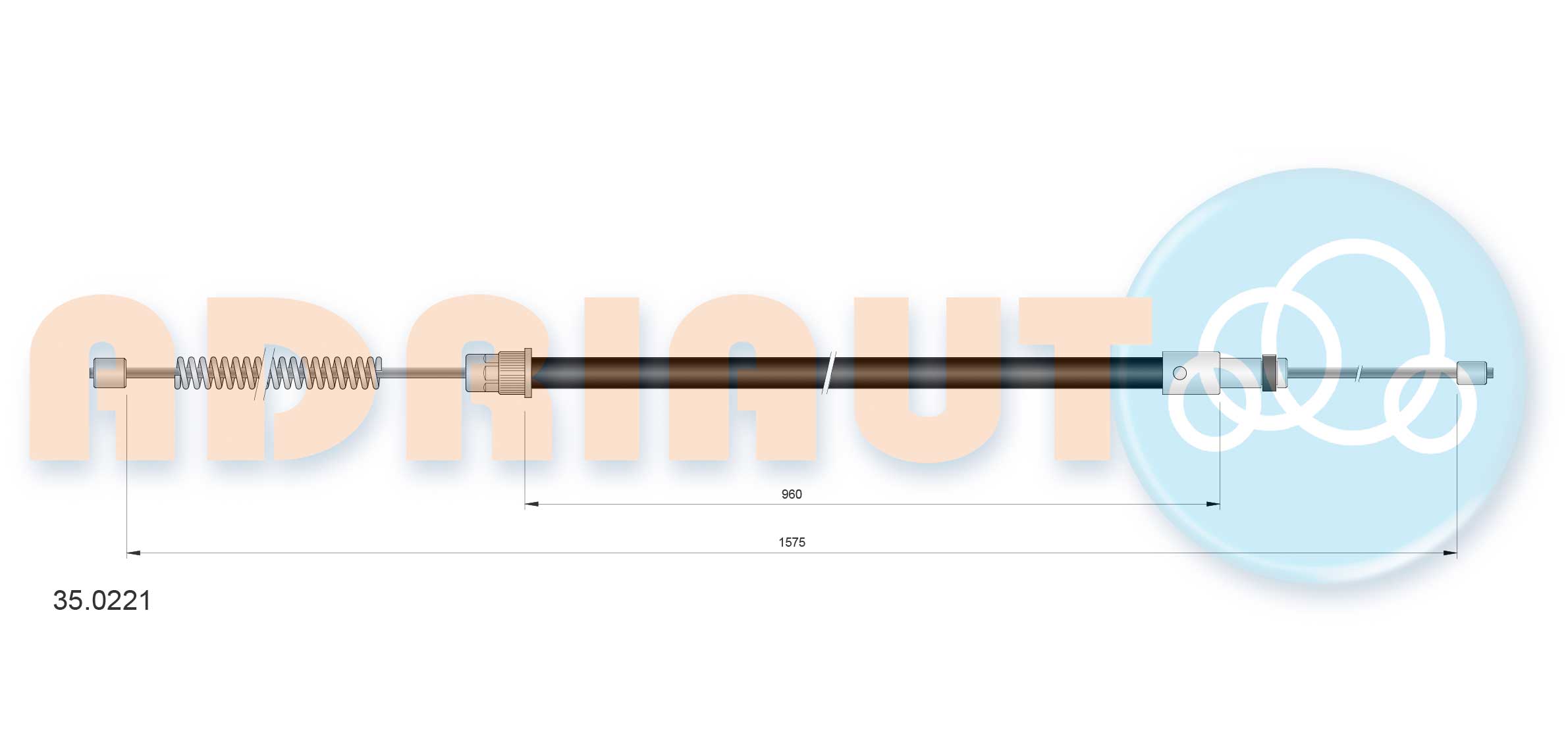 Handremkabel Adriauto 35.0221
