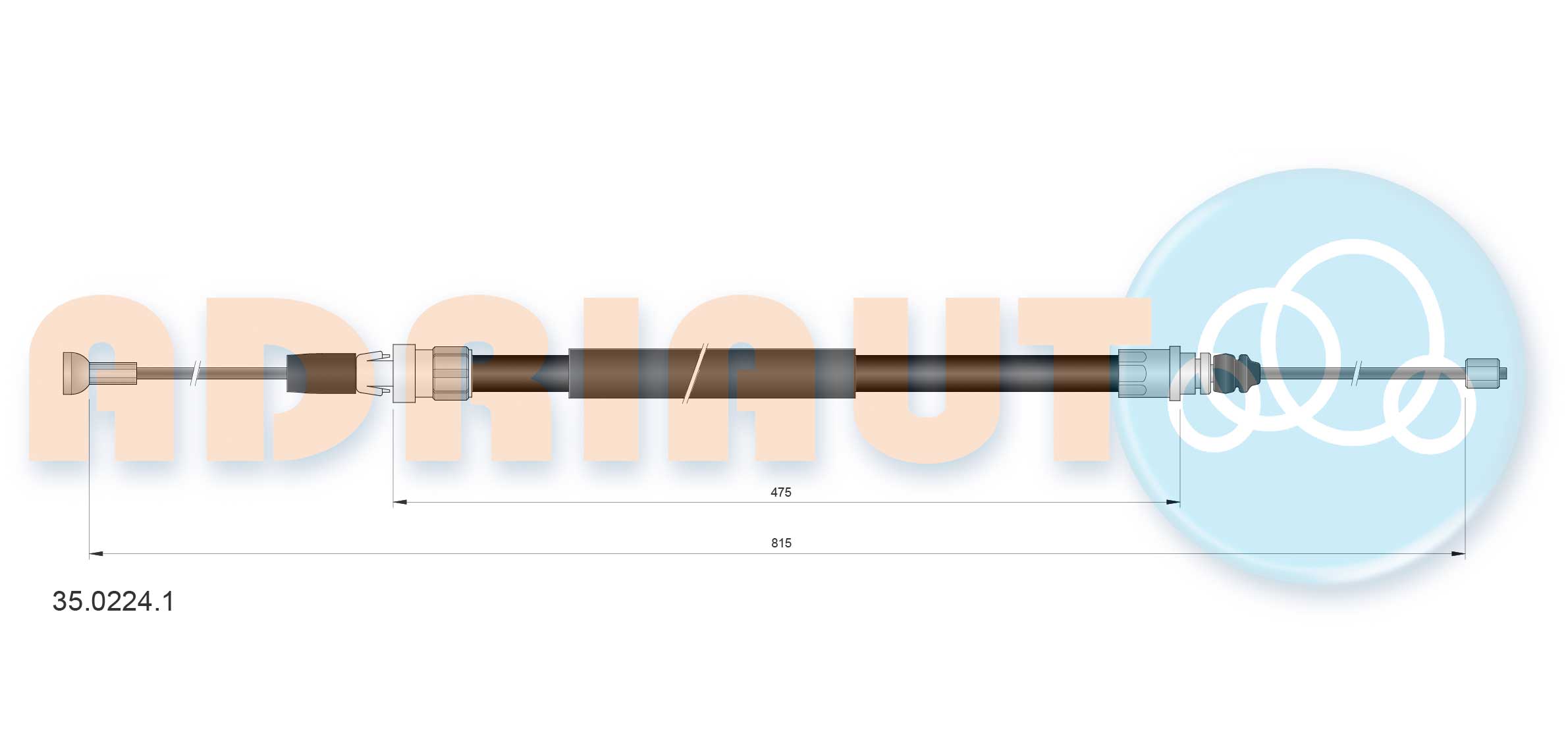 Handremkabel Adriauto 35.0224.1
