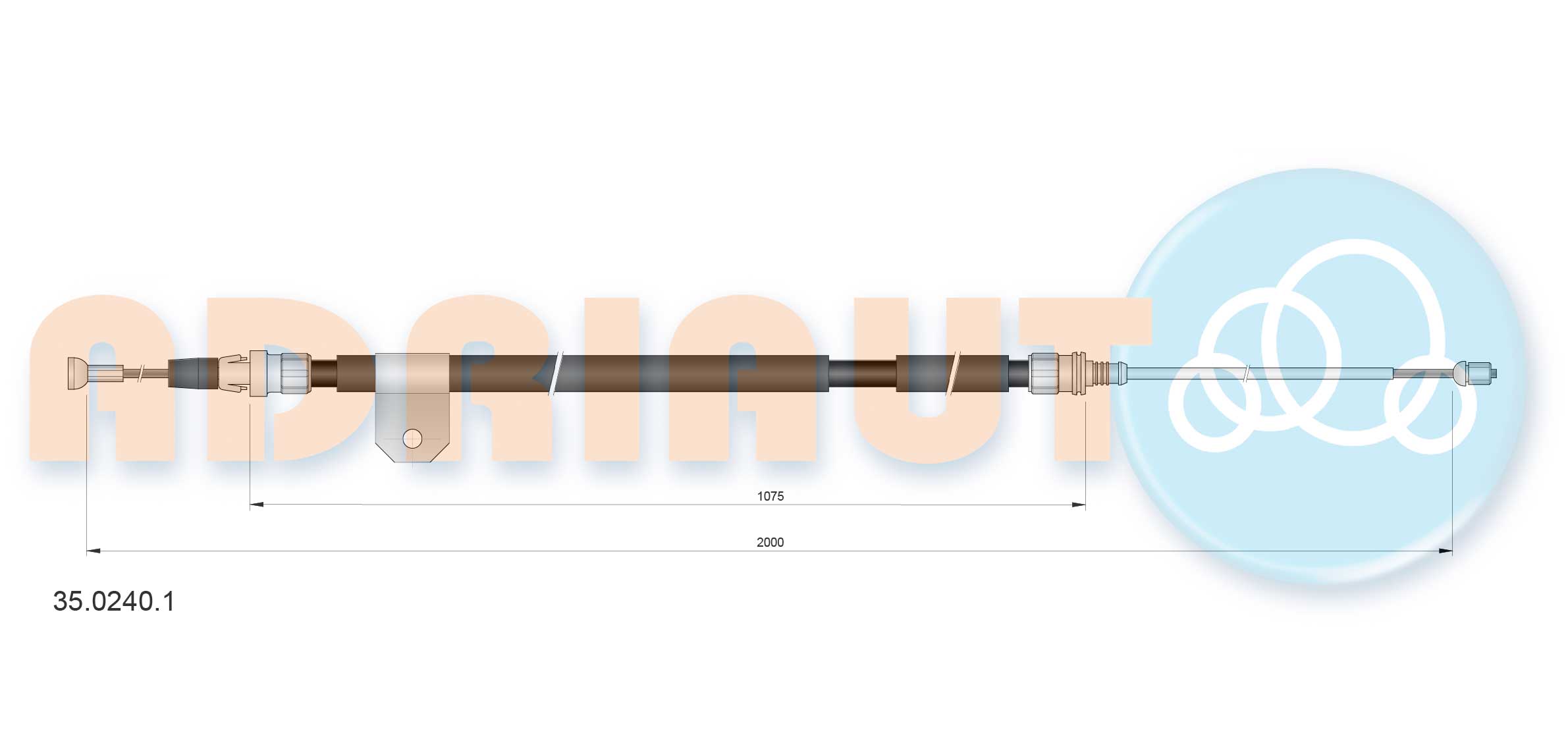 Handremkabel Adriauto 35.0240.1