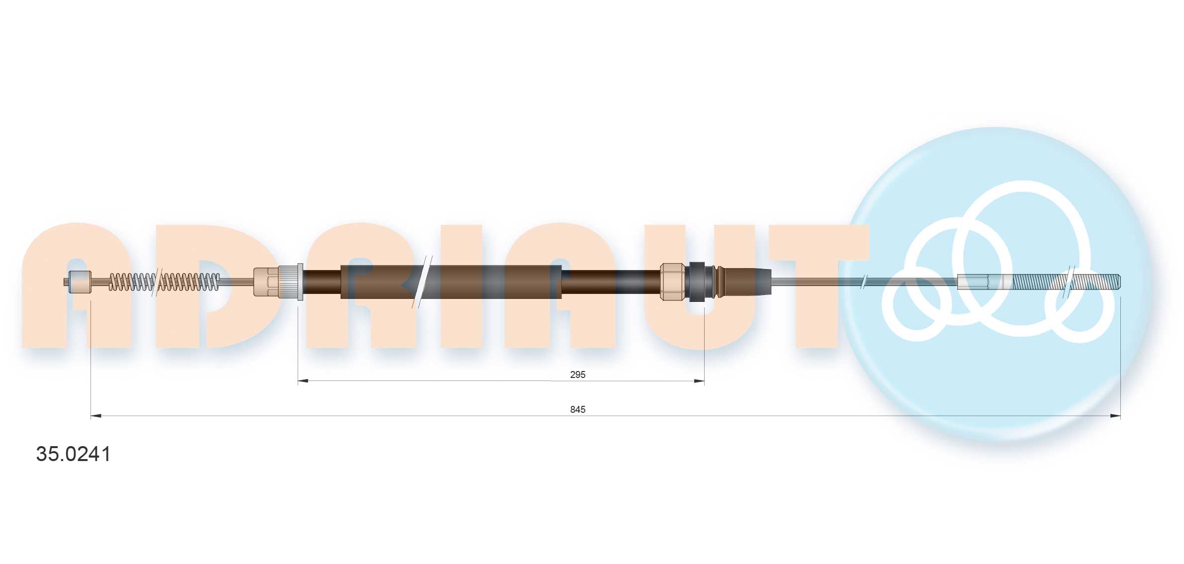 Handremkabel Adriauto 35.0241