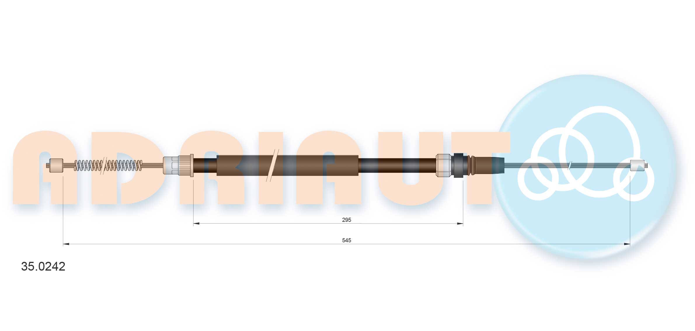 Handremkabel Adriauto 35.0242