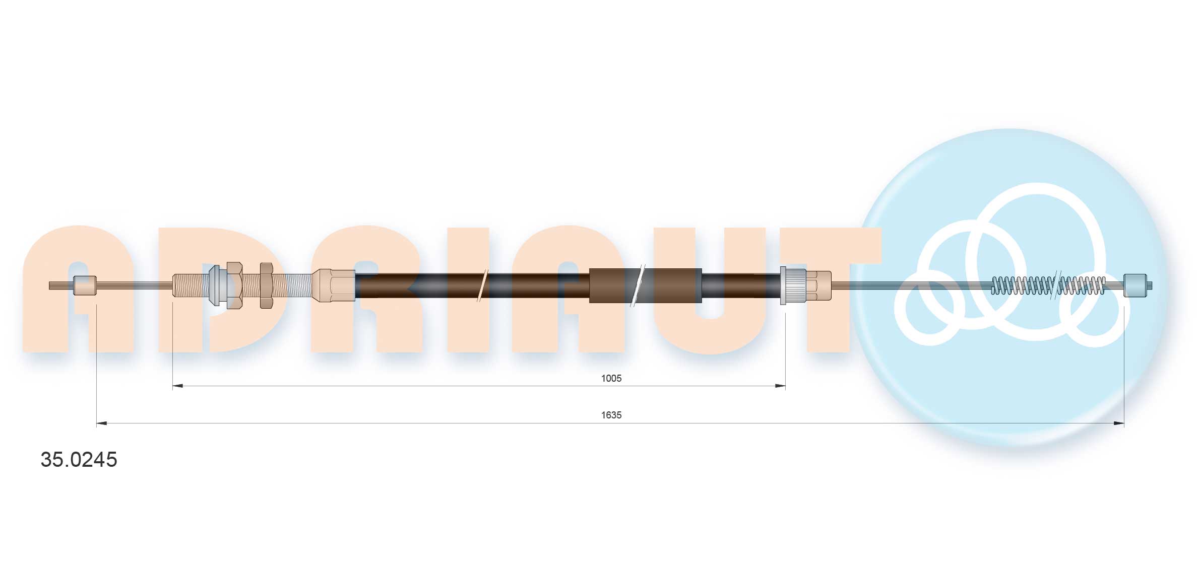 Handremkabel Adriauto 35.0245