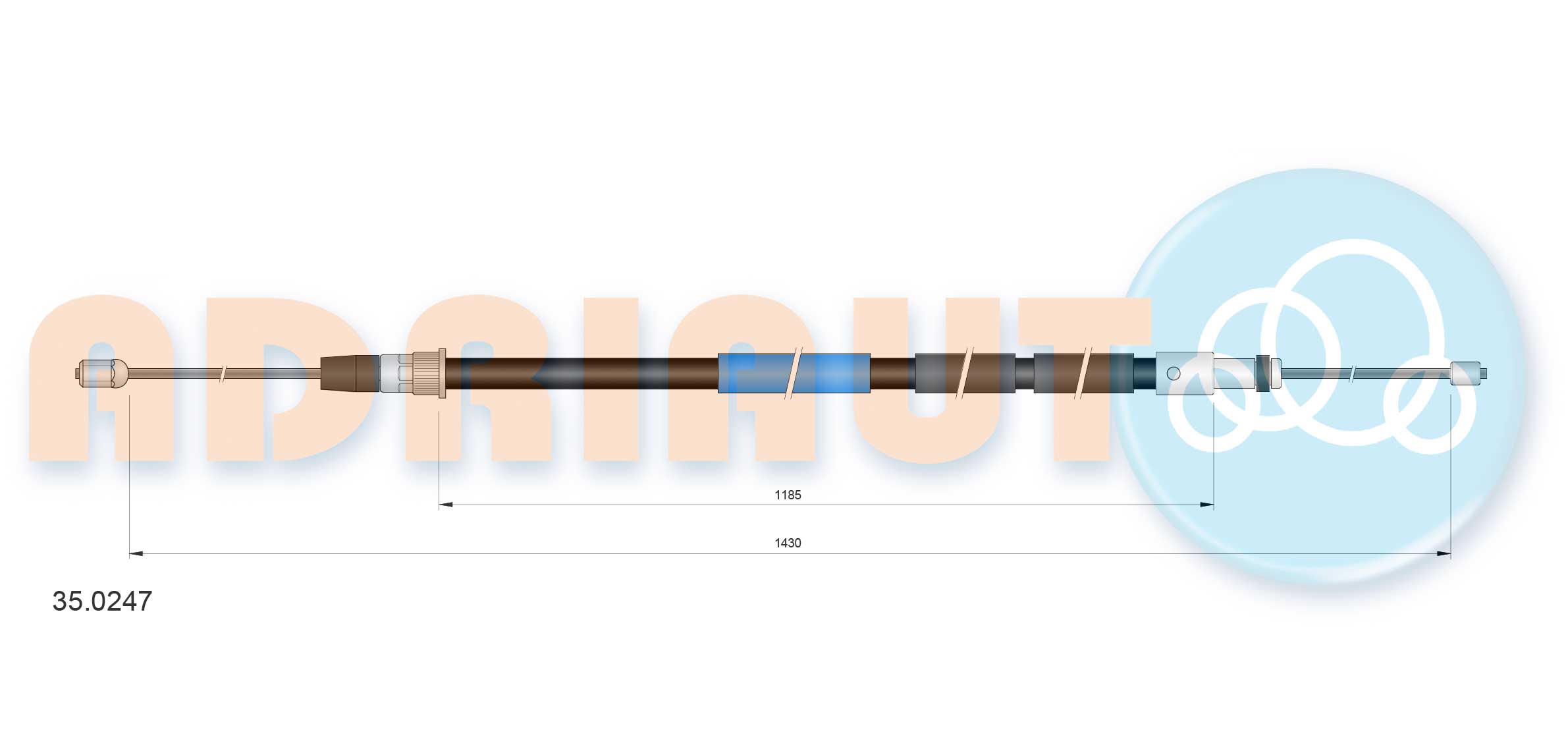 Handremkabel Adriauto 35.0247