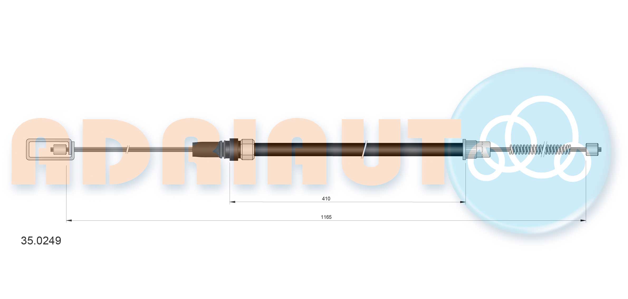 Handremkabel Adriauto 35.0249